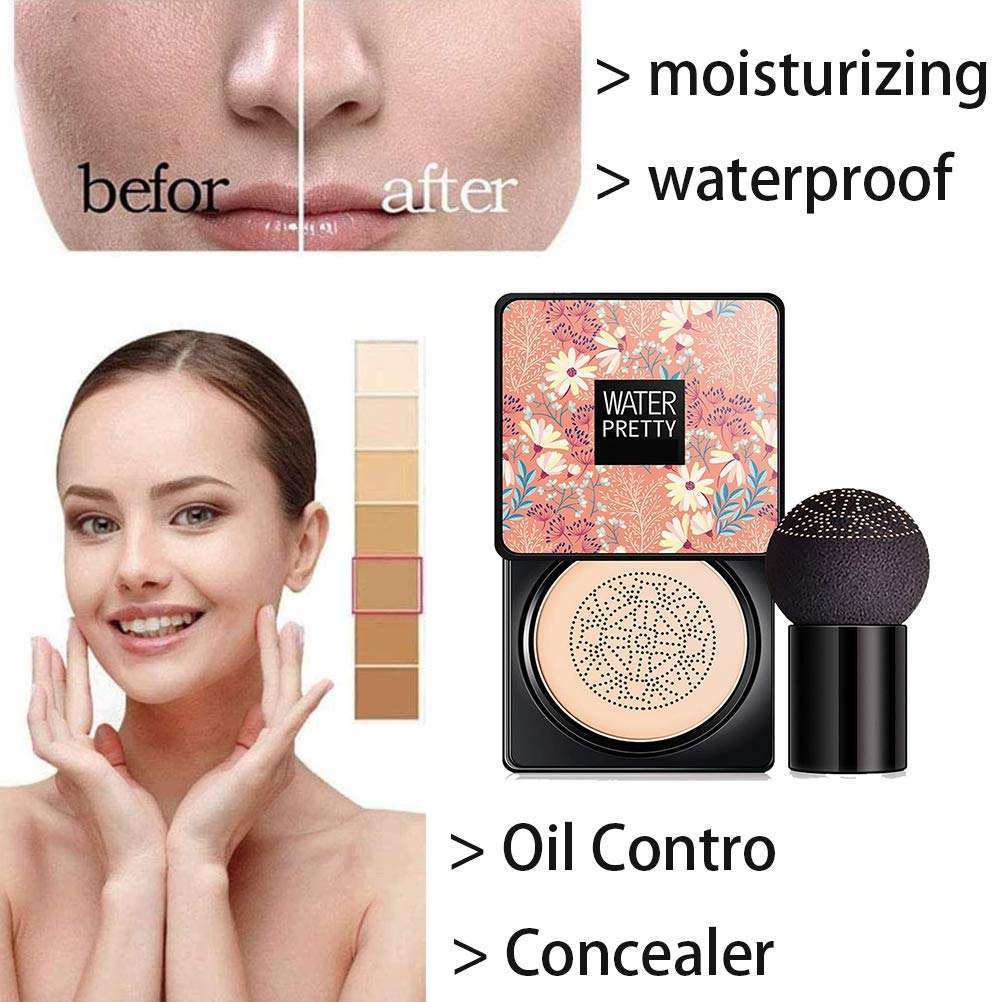 Hinder Makeup Moisturizing Brightening Air Cushion BB Cream Natural Color Mushroom Head CC Cream Liquid Foundation 2