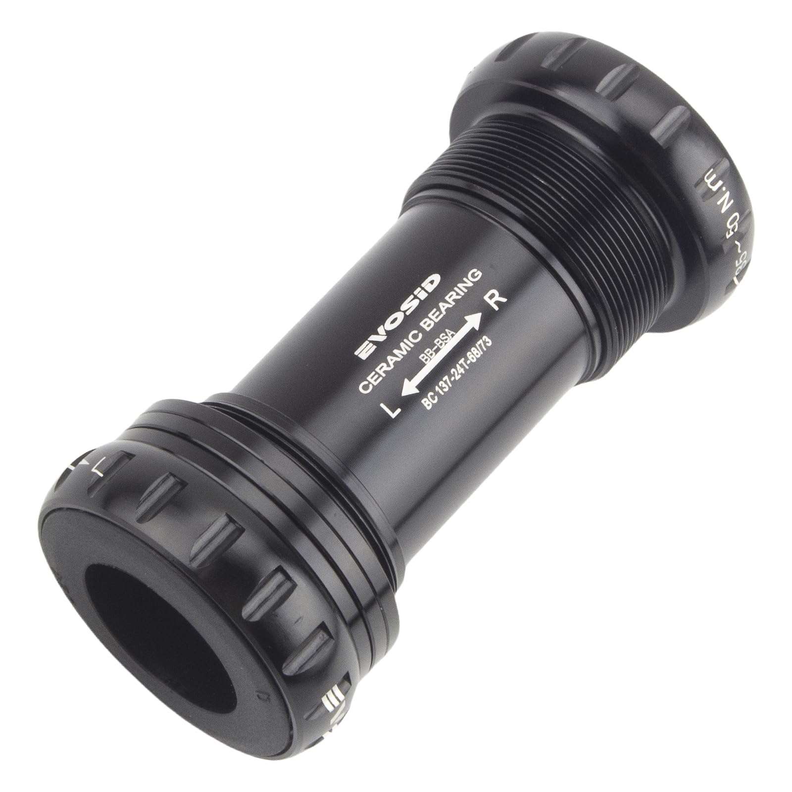 EVOSID Bike Ceramic Bearing Bottom Bracket BSA 68-73mm English Threaded BB 22mm/24mm for GXP Spindle, Compatible with MTB Road Bike Hollow Deore XT SLX R7000 R8000 4700 5800 6800 IXF Prowheel(Black) 1