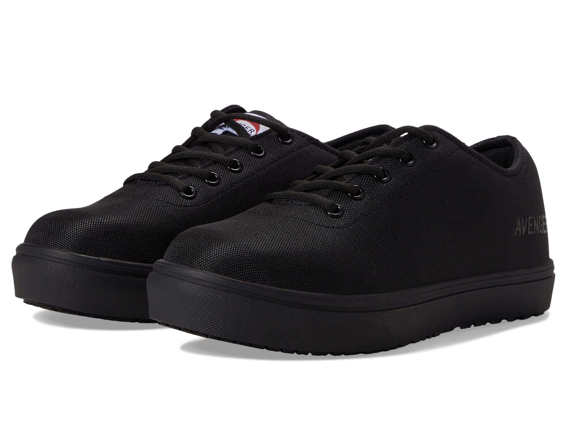 Avenger Work Boots Alley Sneakers for Women – Textile Upper & Lining – Rubber Midsole – Lace-up Black 7.5 B - Medium 5