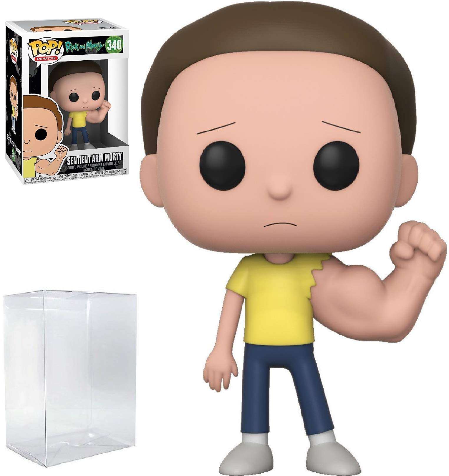 Funko Pop! Animation: Rick and Morty - Sentient Arm Morty #340 Vinyl Figure (Bundled with Pop Box Protector Case)