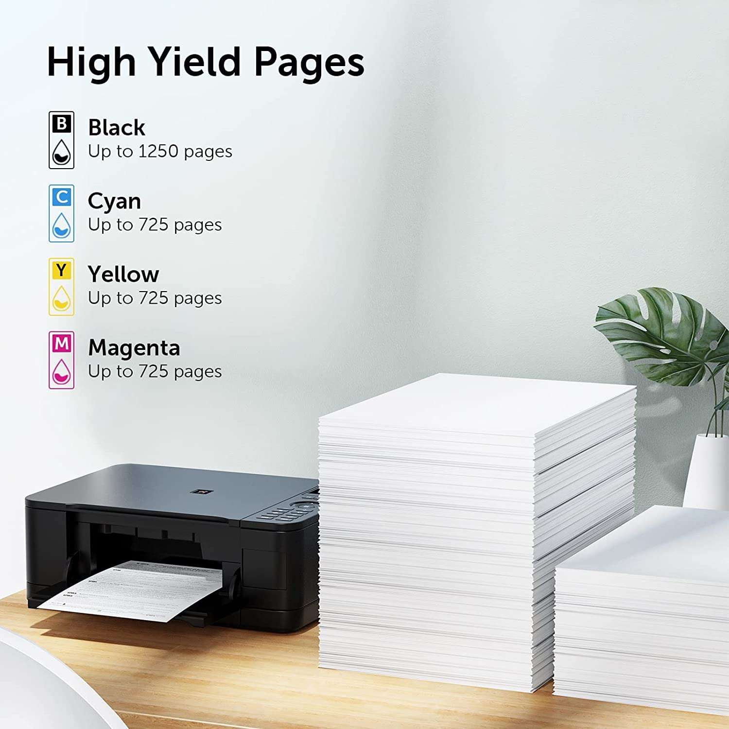 MIROO Replacement for HP 920 XL Ink Cartridge High Capacity, Compatible with HP OfficeJet 6500a 6500 6000 7500a 7500 7000 Inkjet Printer ( Pack of 4 ) 3