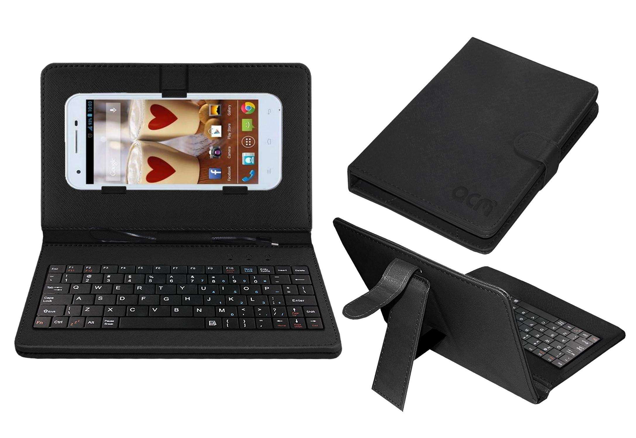 Acm Keyboard Case Compatible with Gionee Gpad G3 Mobile Flip Cover Stand Plug & Play Device for Study & Gaming Black