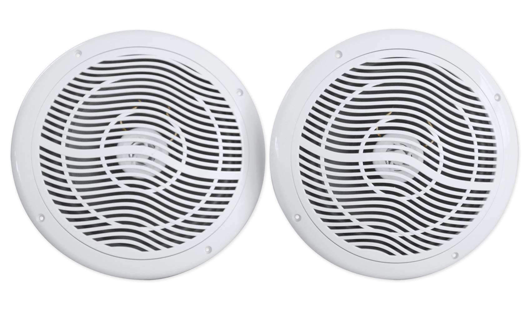 Rockville RMC80W 8" 800W Marine Boat Speakers (Pair), 4 Ohm, Waterproof, UV-Resistant, Clear Sound, Durable Build for Boating and Outdoor Audio 1