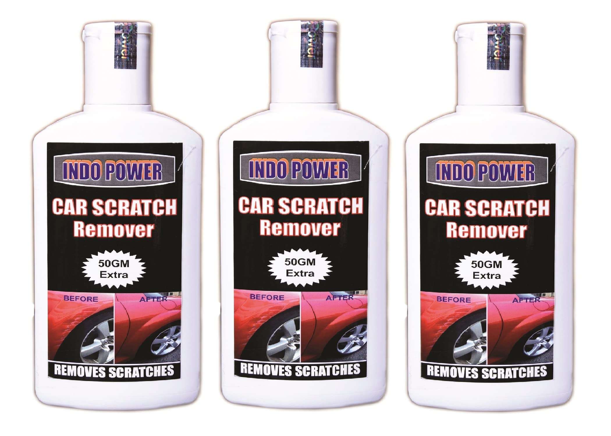 INDOPOWER® R1765- CAR Scratch Remover (3pc x600gm). All Colour Car & Bike Scratch Remover Advanced formula Rubbing Compound (Not for Dent & Deep Scratches). 1