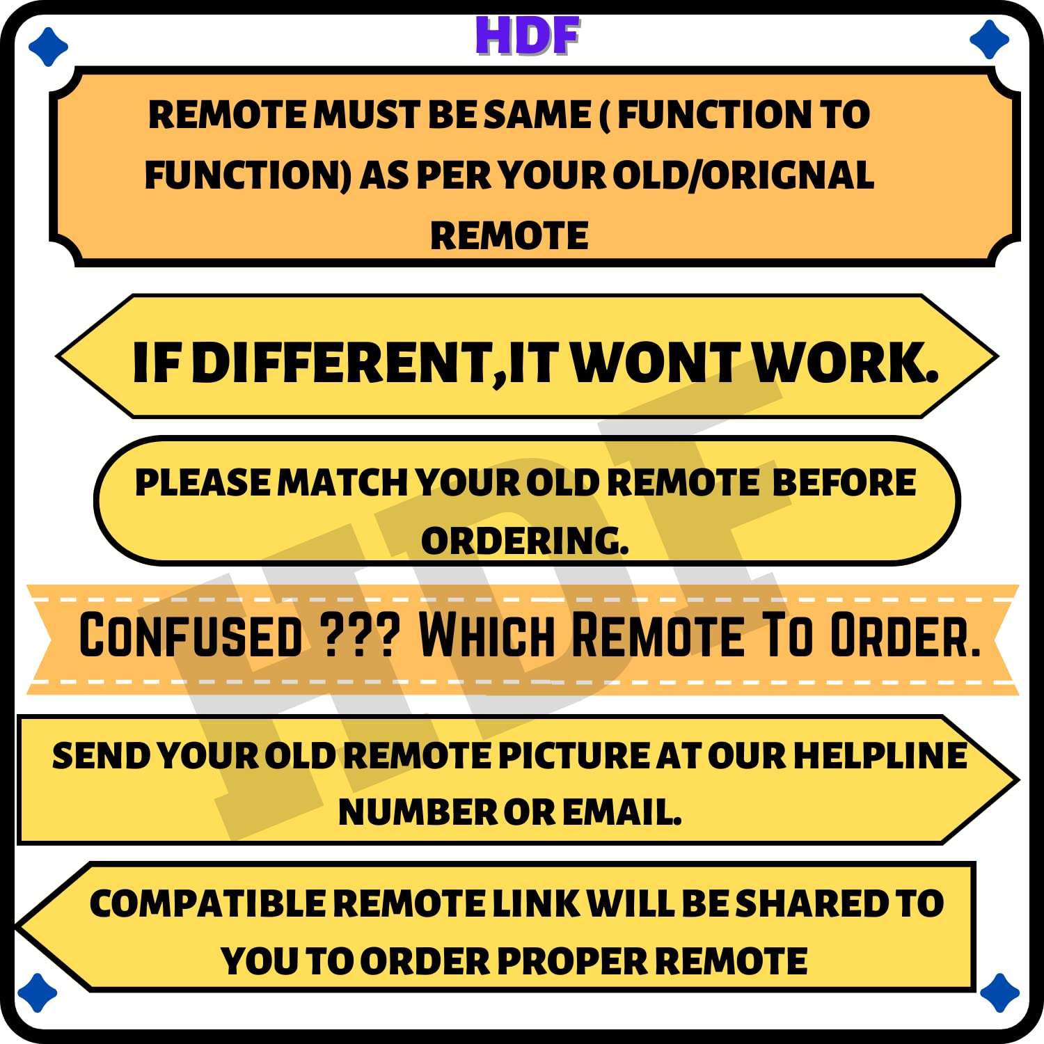 HDF AC Remote Control Compatible for Koryo AC | Air Conditioner Remote No. 171 - Please Match The Image with Your Old Remote 5