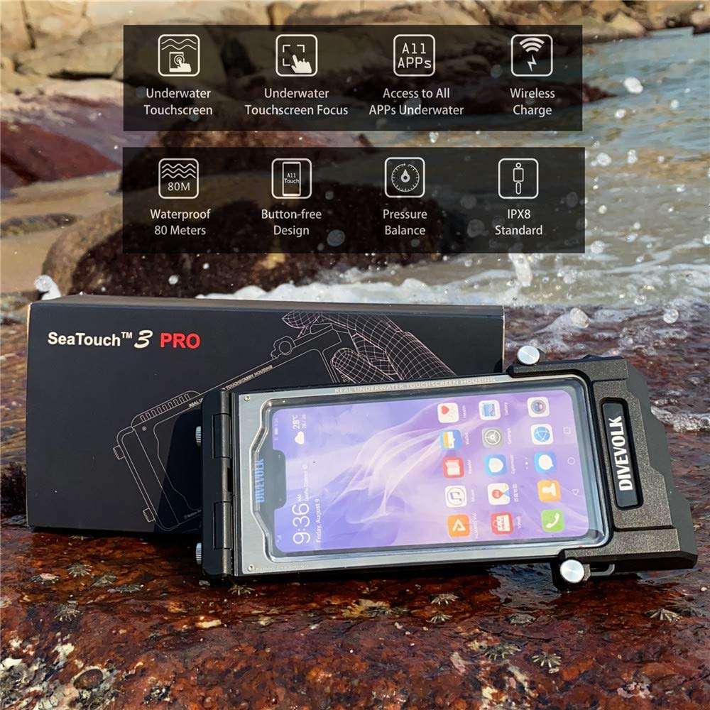 DIVEVOLK Seatouch 3 Underwater Diving housing case compatiable for Samsung S8/ S8+/S9/S9+,Perfect Phone Case for Surfing Swimming and Snorkeling 2