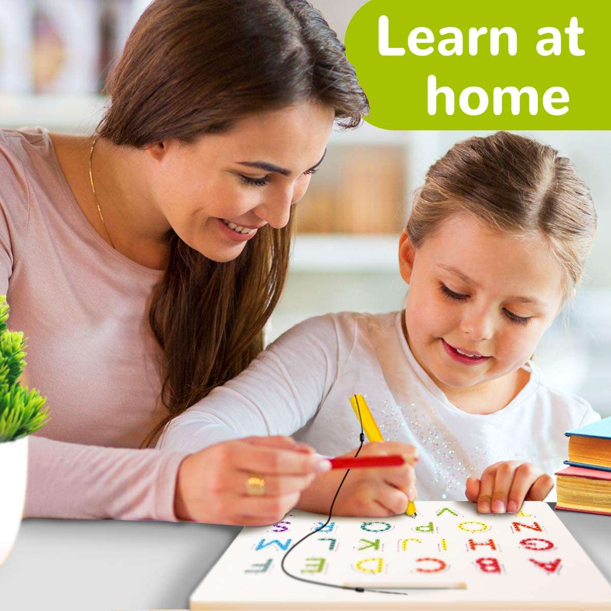 CozyBomB™ Double Sided Magnetic Letter Board - 2 in 1 Alphabet Magnets Tracing Board for Toddlers ABC Letters Uppercase & Lowercase Practicing Gifts for Boys Girls Birthdays Christmas Holidays 2