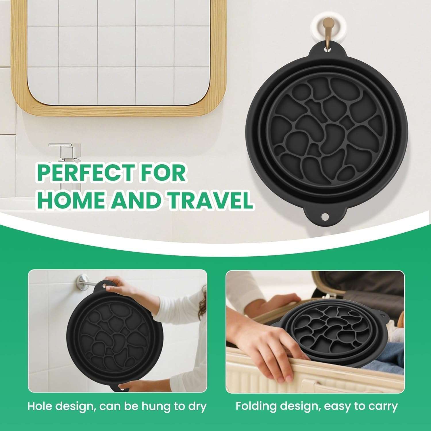 PROTEXX Silicone Face Bowl for Ice with Built-in Icetray, Collapsible Face Tub for Ice Bath, Facial Ice Plunge Bowl, Ice Water Facials at Home (1 pic Hook) 6