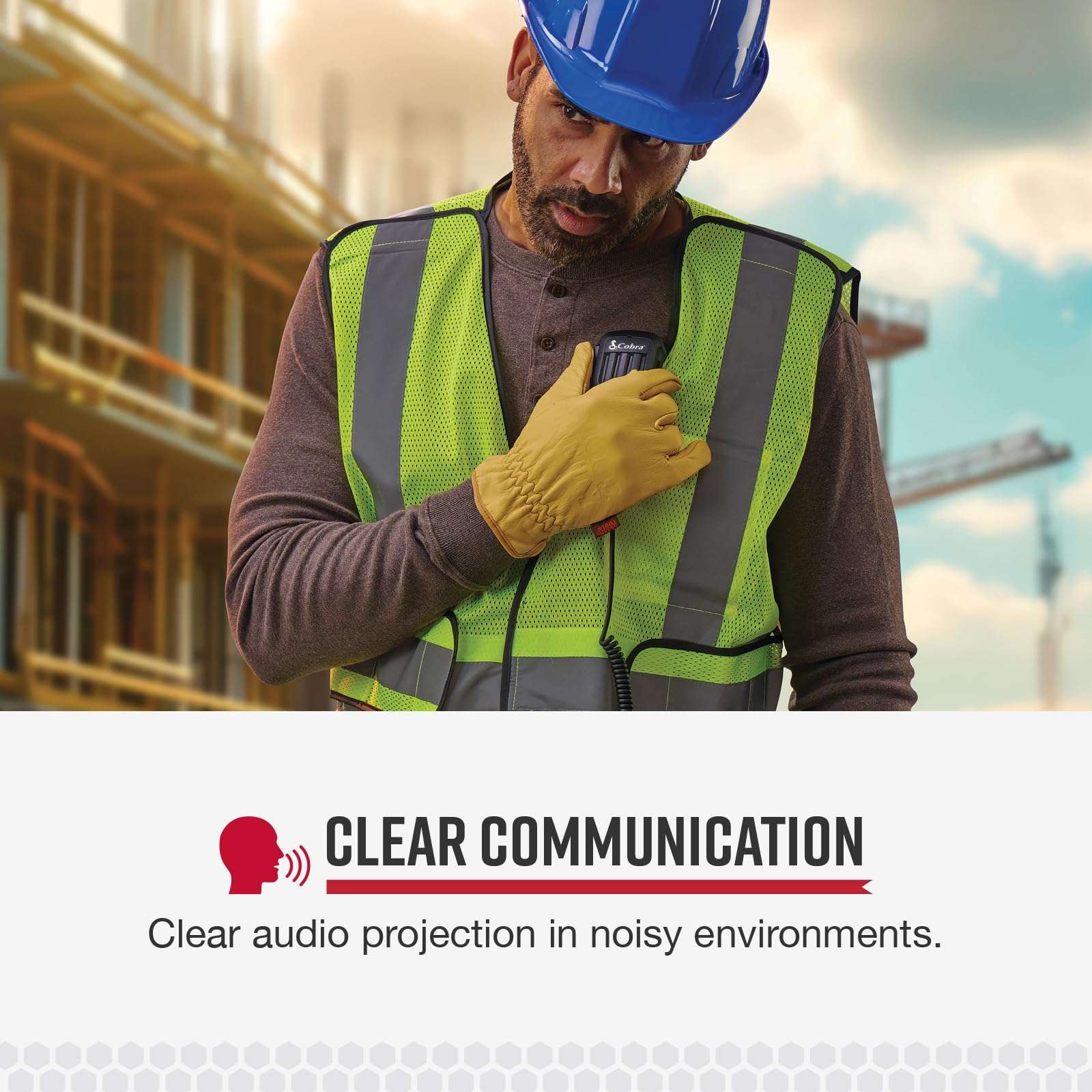 Cobra Handheld Speaker/Mic for Performa 400/450 Business Two-Way Radios - Loud and Clear Audio Projection, Durable Design 4