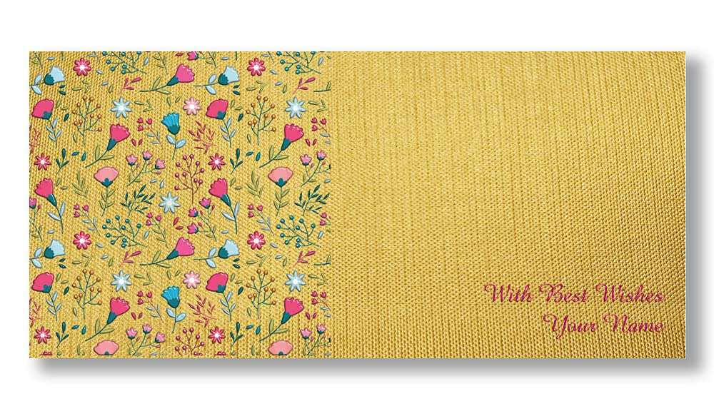 Brown Cloud Customised Exclusive Shagun/Money/Gift Envelope/Cover/Lifafa on GOLDEN TEXTURED PAPER for Gift/Festival with Personalized Text Message/Name (SEGOLDTEX BC 07) (Pack of 20) 3