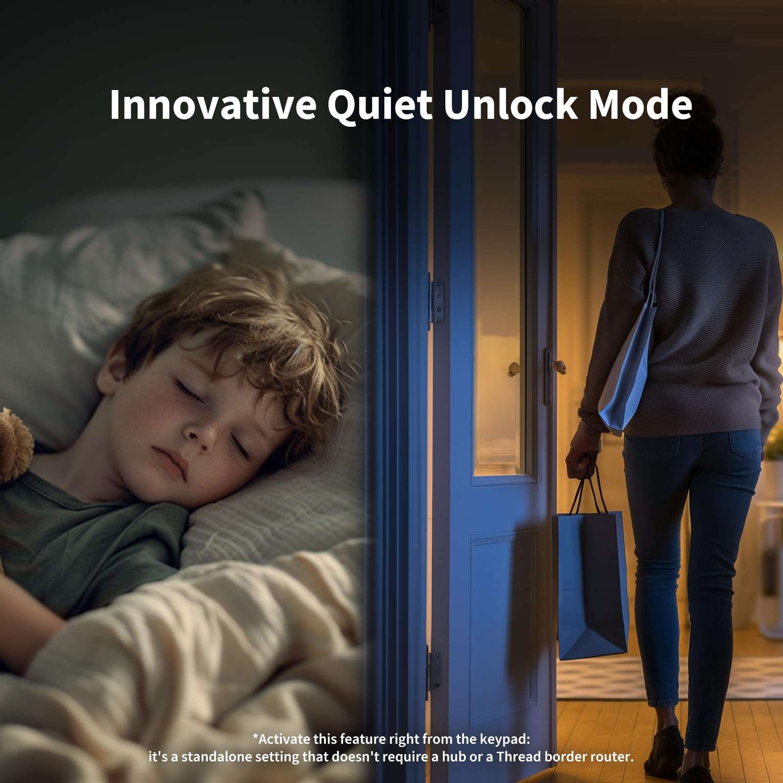 Aqara Smart Lock U200 (Fingerprint Keypad Included), Matter Over Thread, Keyless Entry Door Lock with Apple Home Key and Rechargeable Battery, Supports Apple Home, Alexa and SmartThings, Silver 6