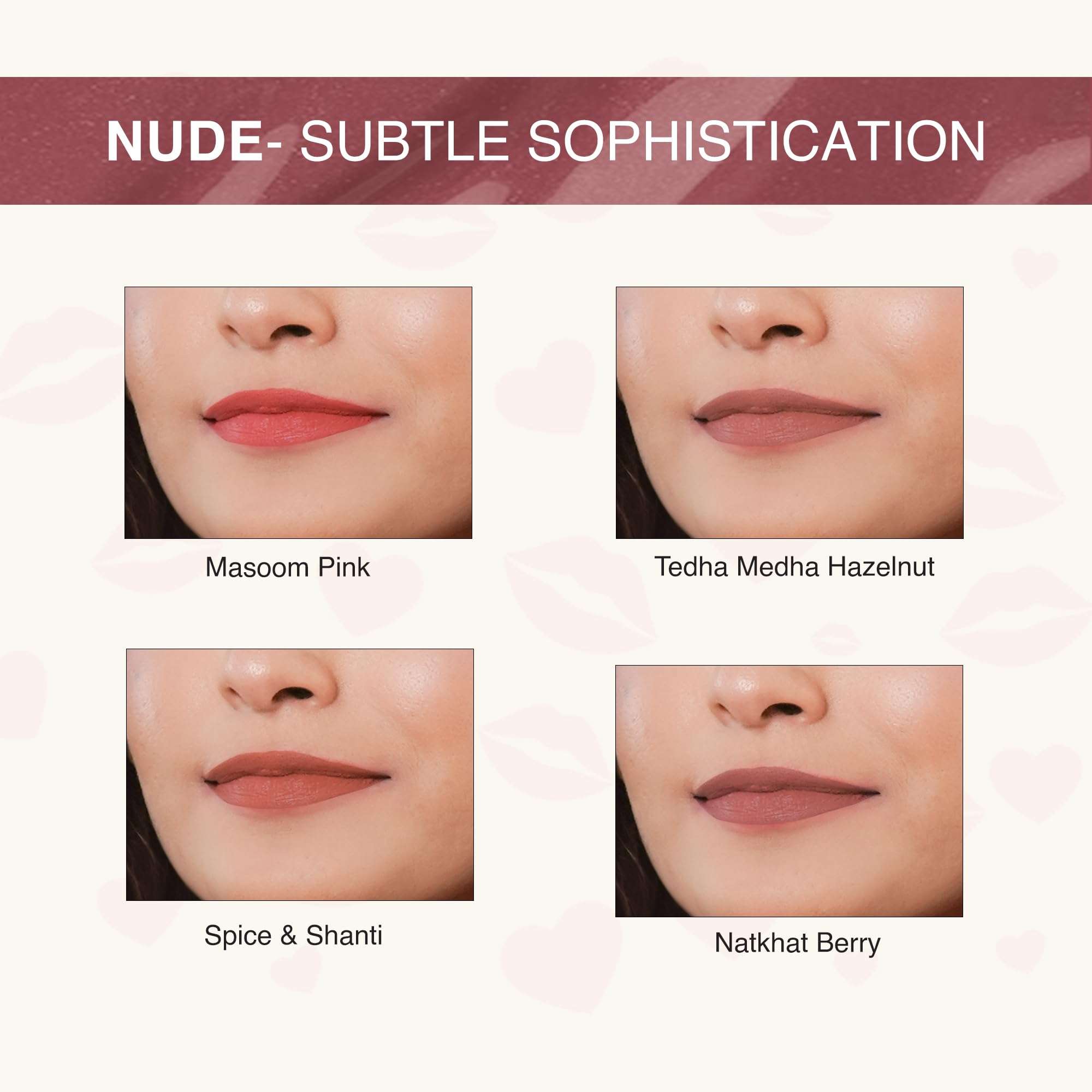 NOURISH MANTRA Natkhat Berry Lipstick (3.5ml)/ Creamy Matte Liquid Lipstick with SPF/Water Proof/Smudge Proof/Transfer Proof/Long Lasting/Suits All Skin Tones 5