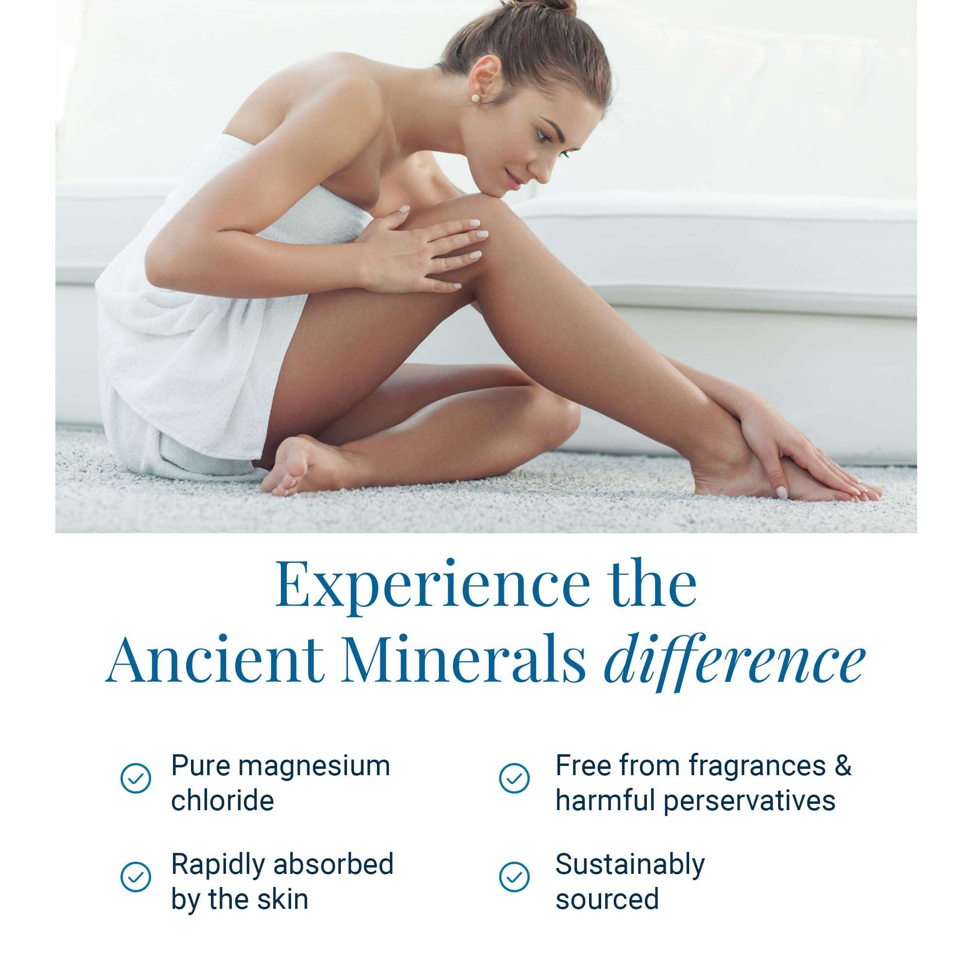 Ancient Minerals Magnesium Oil Spray Bottle of Pure Genuine Zechstein Magnesium Chloride - Topical Magnesium for Skin Application (4fl oz) 4