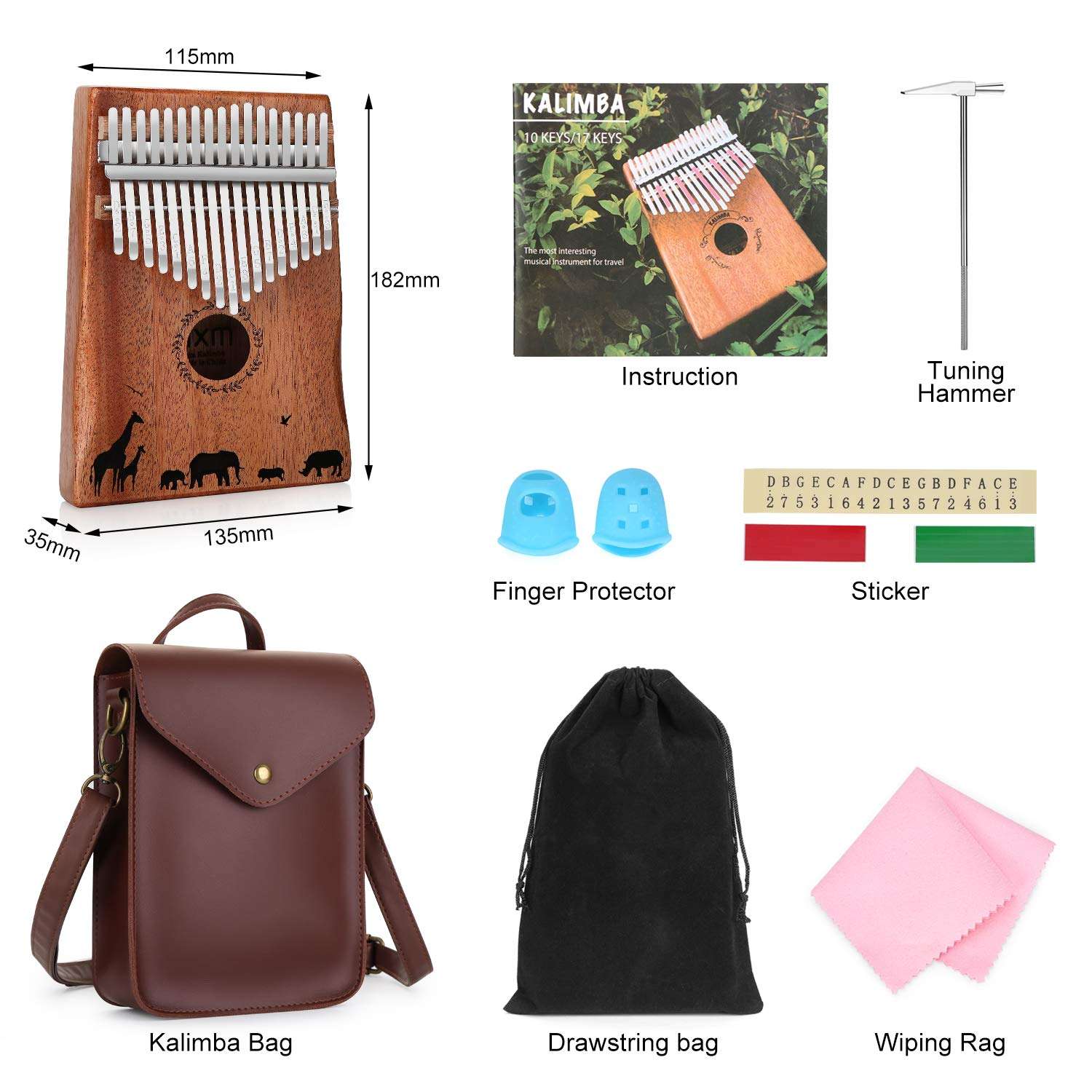 FIXM 17 Keys Thumb Piano 4