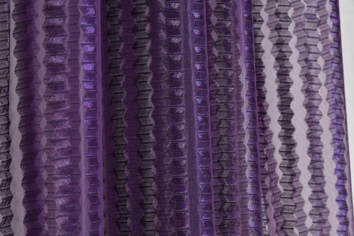 RDK Polyester Sheer-Net Fancy Sheer Sparkling Door Curtain (Purple, 7 feet)- 2pcs 4