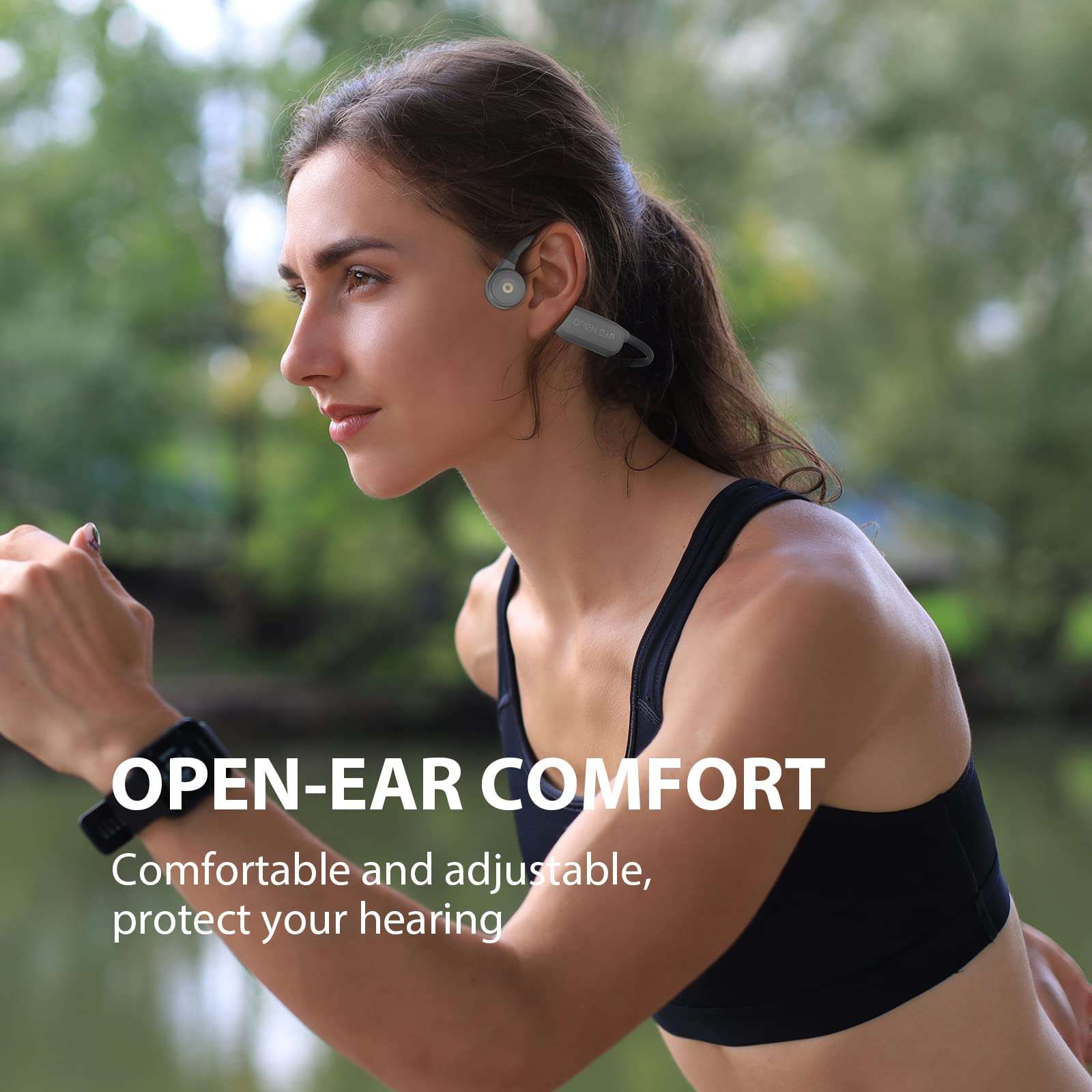 Bone Conduction Headphones, Open Ear Headphones Wireless Bluetooth Open Ear Headphones, Sport Headphones Built-in Mic for Running, Driving, Cycling 3