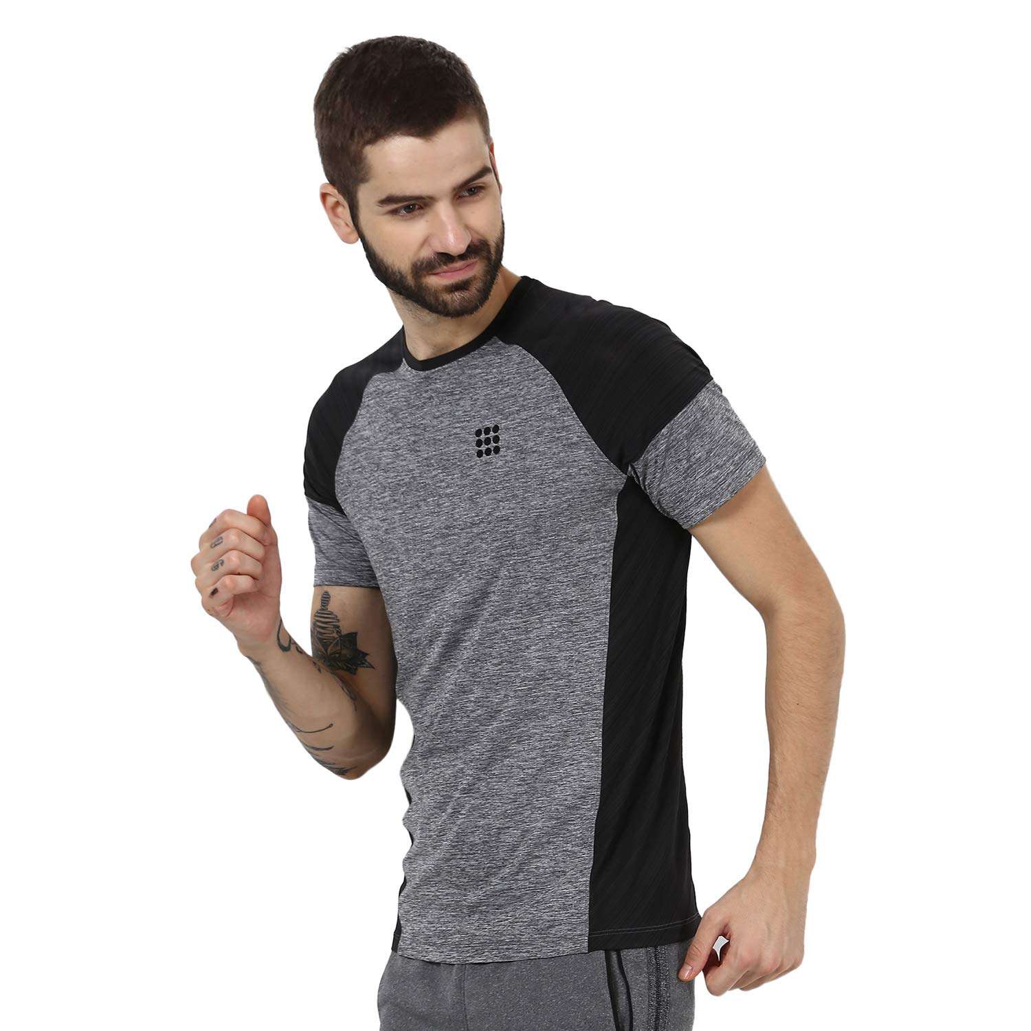 ROCK.IT Men's Printed Regular Fit T-Shirt (2180100357-2_Black M) 2