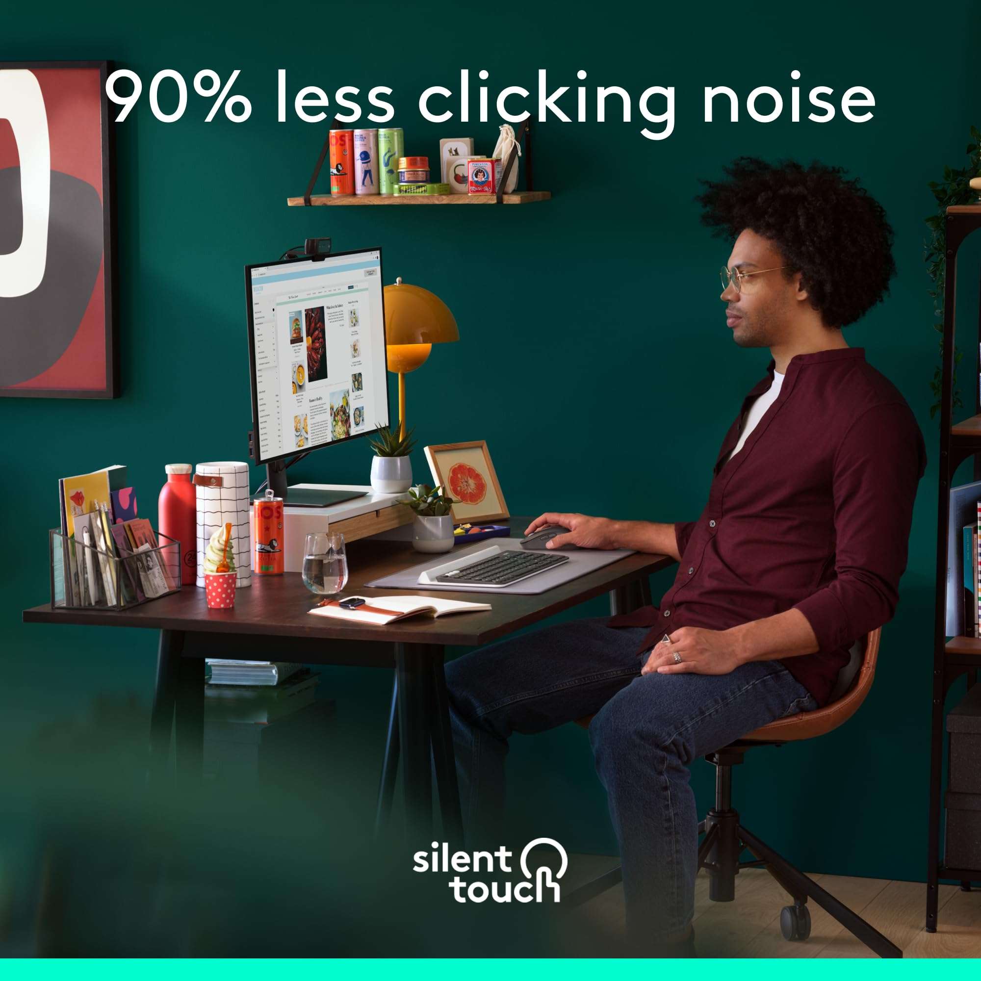 Logitech Signature Plus M750 L Wireless Mouse - for Large Hands, SmartWheel, Bluetooth, Multi Device, 24-Month Battery, Silent Clicks, Customizable Side Buttons, Contoured Shape - Graphite 4