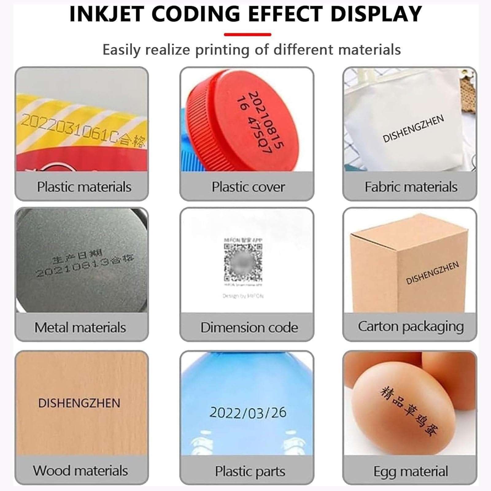 Portable Desktop Inkjet Printer,Intelligent Inkjet Coding Machine,Industrial Inkjet Printer,Mobile Inkjet Code Printer,Automatic Inkjet Coding Machine(12.7mm) 6
