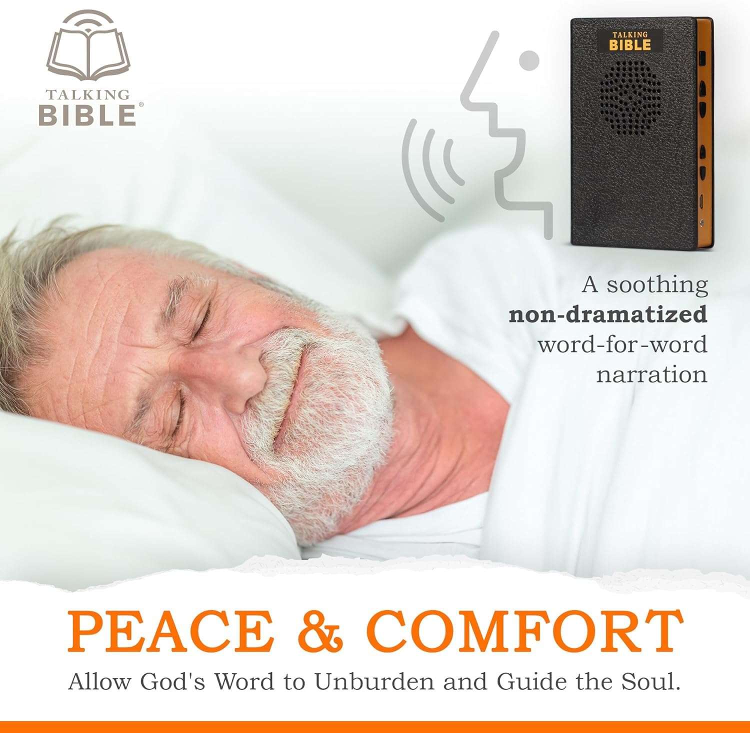 Talking Bible - Electronic Holy Bible Audio Player in English for Seniors, Kids and The Blind, Solar and USB Rechargeable, KJV (King James Version), Black 3