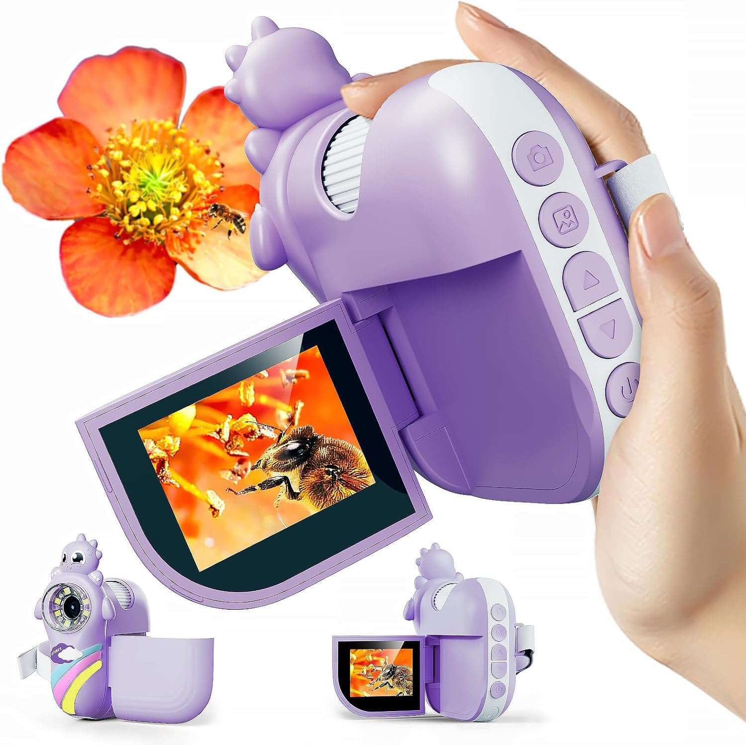 Microscope for Kids: 4K 2" Screen Portable Digital Camera Microscope, Pocket Microscopes Scope Educational Science Kit for Kid Age 4-12, Birthday Gifts for Kids Boys and Girls 1