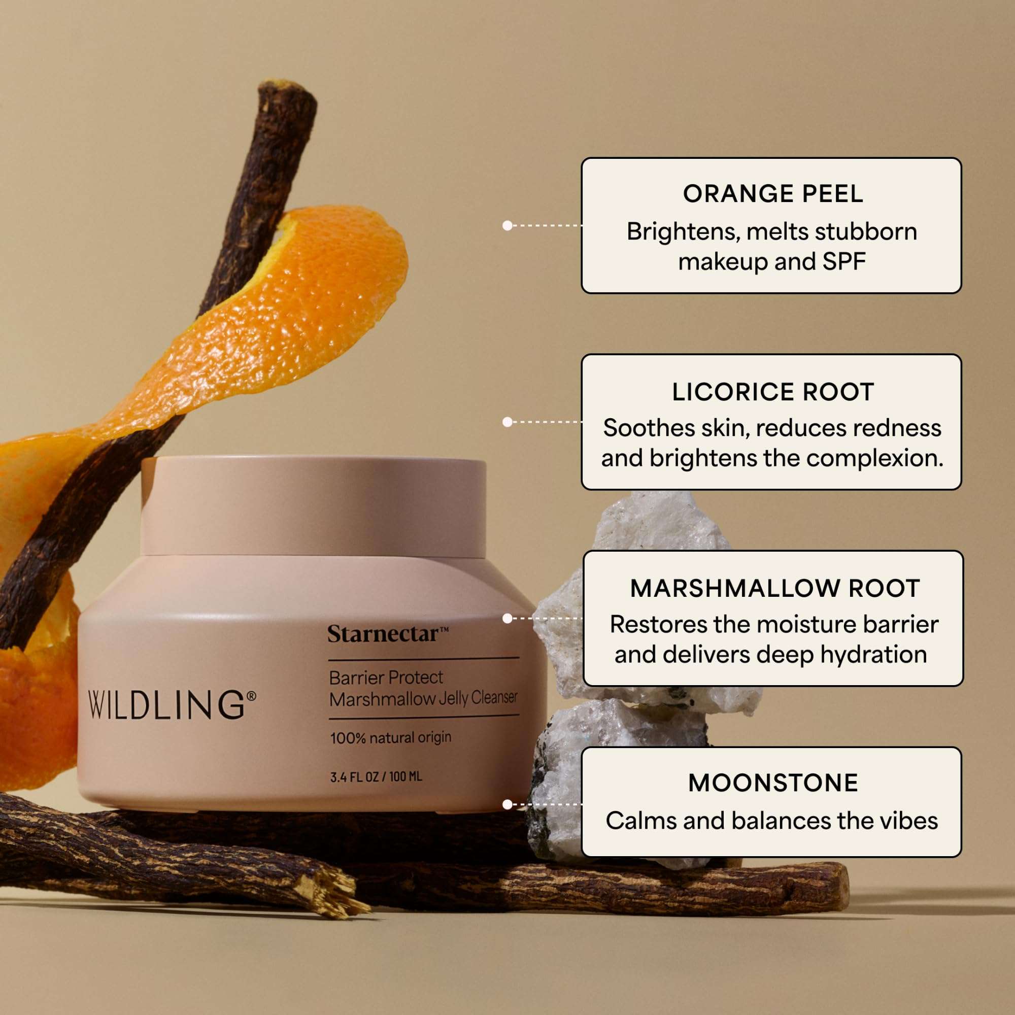 Wildling Cosmic Dream Team | Radiant Glow + Hydrating + Plumps | Moonbounce 2% Bio Retinol Moisturizer + Starnectar Barrier Protect Jelly Cleanser | Natural + Vegan + Cruelty Free 5