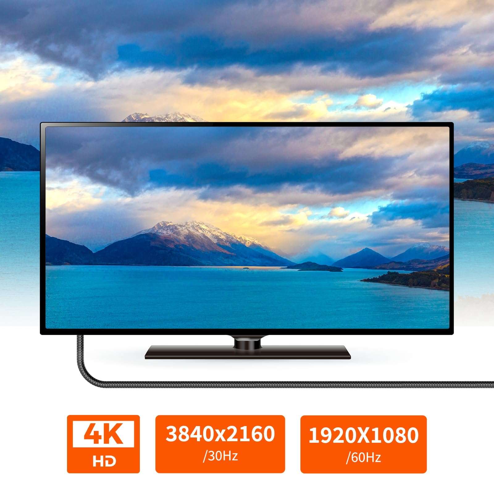 BolAAzuL Active 4K HDMI to Displayport 1.2 Converter Adapter Cable, from HDMI Source to DisplayPort Monitor Cable - Unidirectional M/M - for PS3/PS4/TV/Monitor/Projector 6