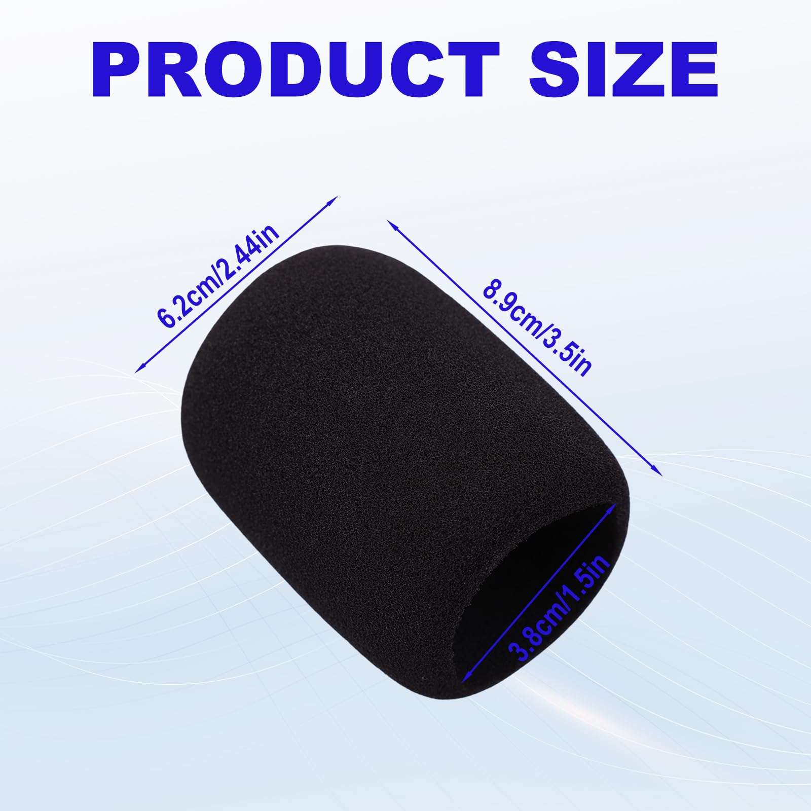 4pcs Foam Microphone Covers for JBL PartyBox 100 Wireless Mic, Noise Reduction Sponge Windscreens Compatible with JBL Wireless Microphone System, Disposable Protector Replacement Accessories 3