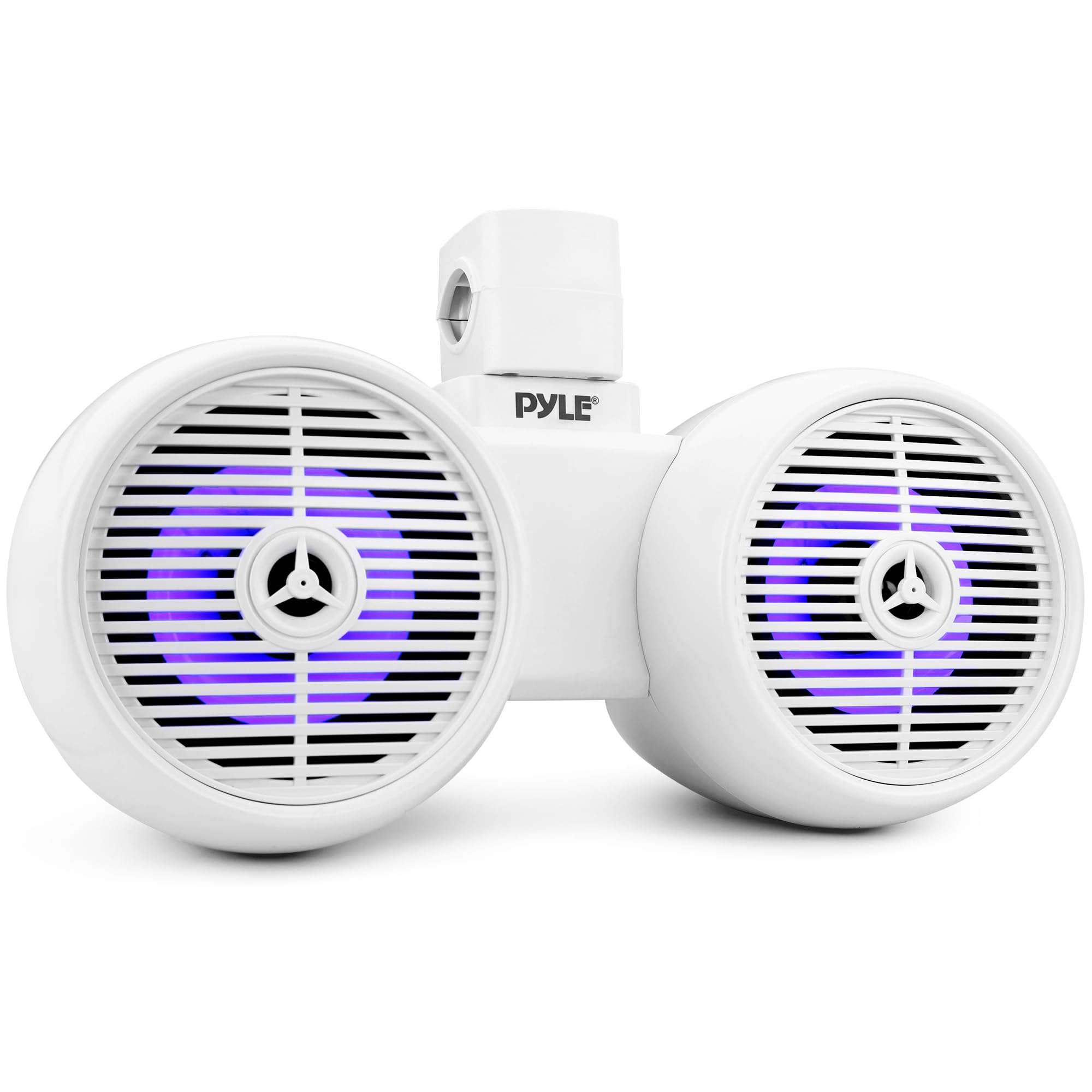 Pyle 6.5 Inch Marine Speakers with Bluetooth and Wireless Streaming, Boat Speaker with Built-in LED Lights, Waterproof, Heavy Duty ABS, 200W Max - Perfect for Music Lovers 1