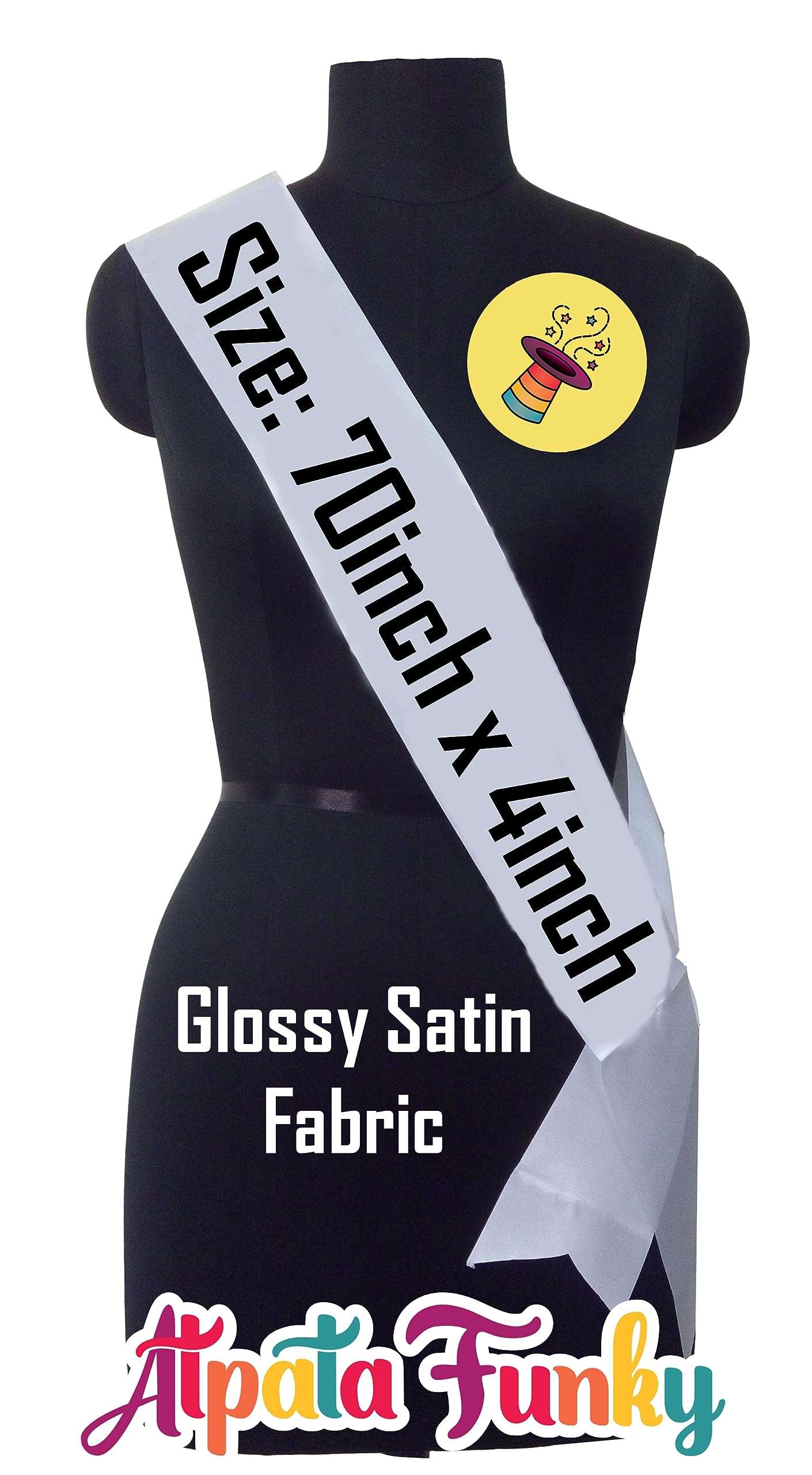 Atpata Funky Freshers Party Sash for The Mr Fresher Miss Fresher Costume Accessory (Fresher Party Combo) 3