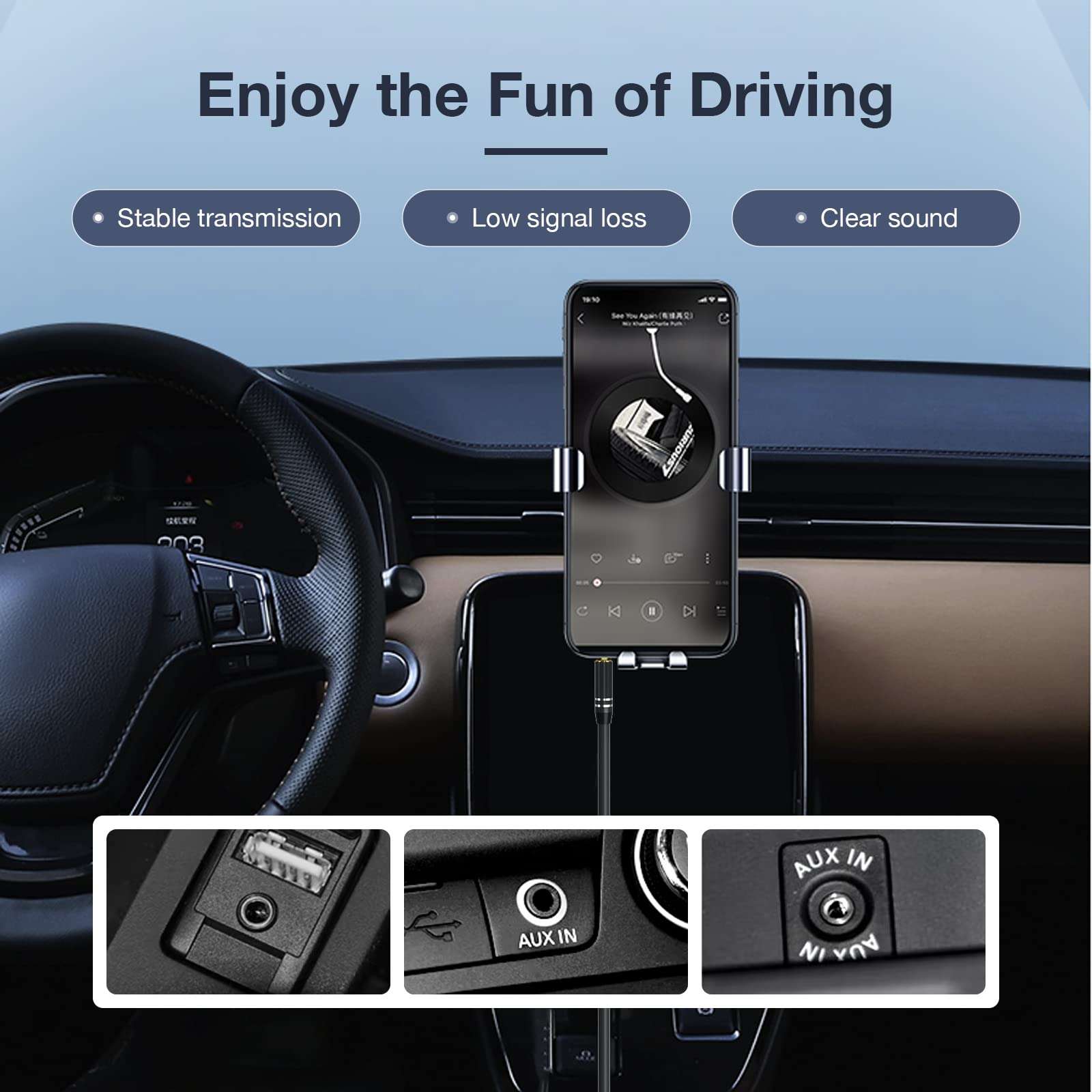 Jeselry 2 Pack 3.5mm Audio Cable Male to Male (4Ft/1.2M), 4 Pole Hi-Fi Stereo AUX Cord, Audio Jack Auxiliary Cord Extension Adapter for Headphones, Car and All 3.5 mm Enabled Devices - White 6