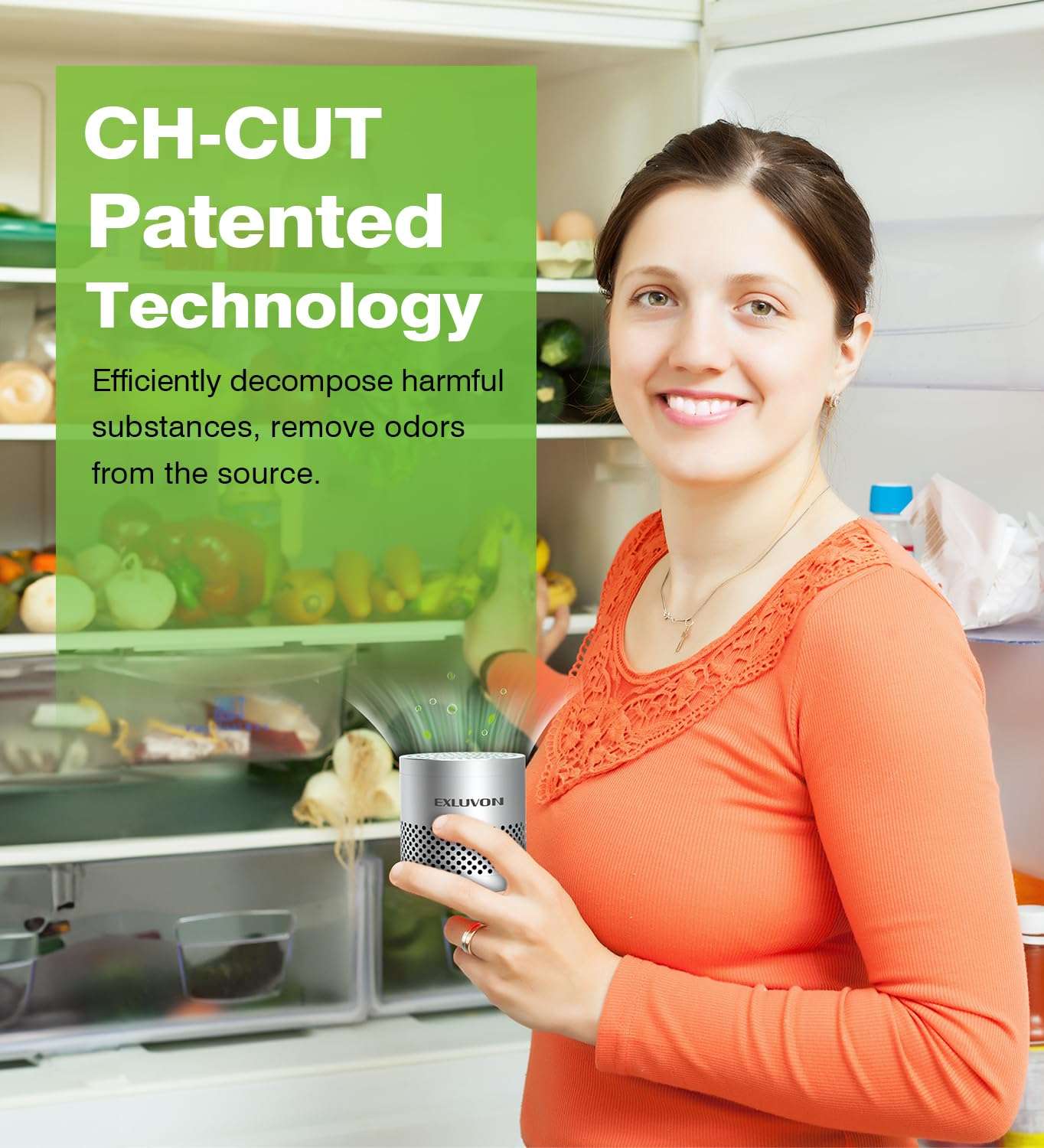 Exluvon Fridge Deodorizer, Lasts for 10 Years Refrigerator Deodorizer Odor Eliminator,Travel Size Air Purifiers, More Effective Than Baking Soda Bamboo Charcoal Air Purifying Bag, Silver 3