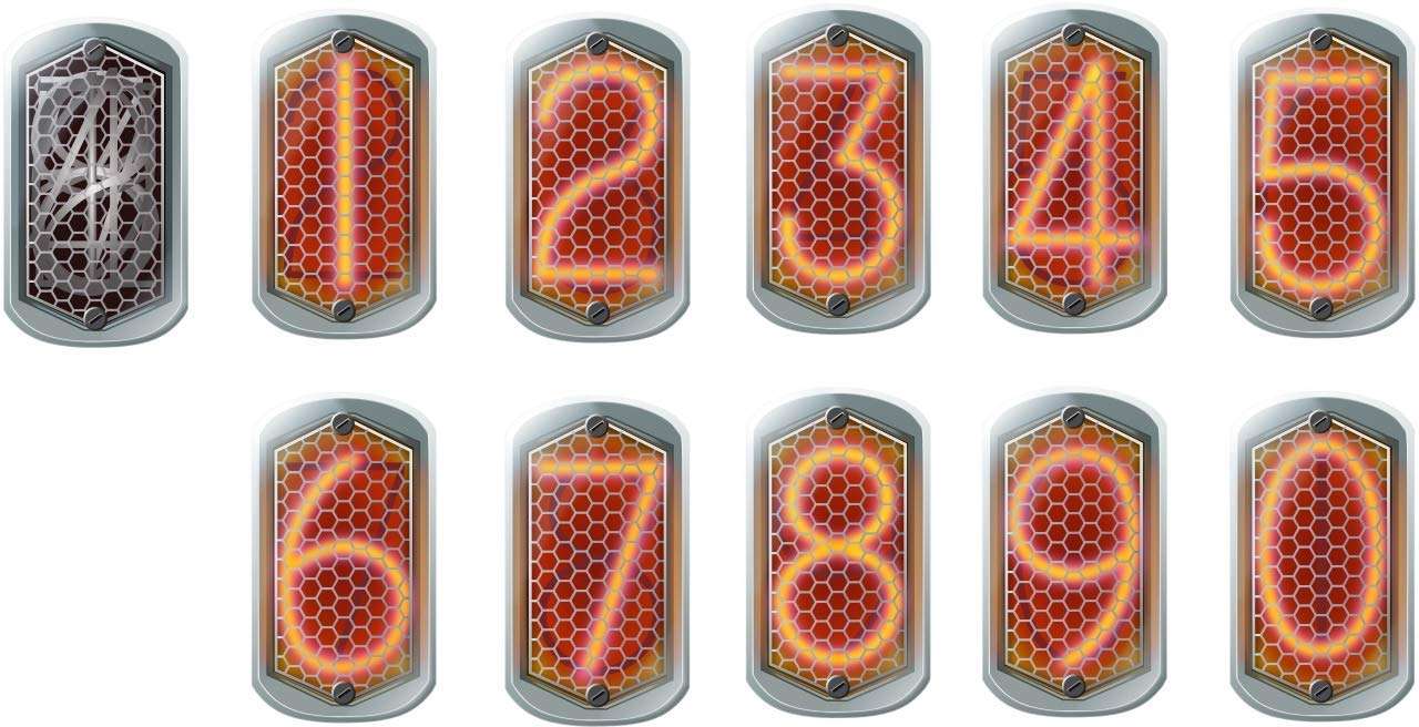 1UA in-17 Nixie Clock DIY Indicator 6pcs Set 3