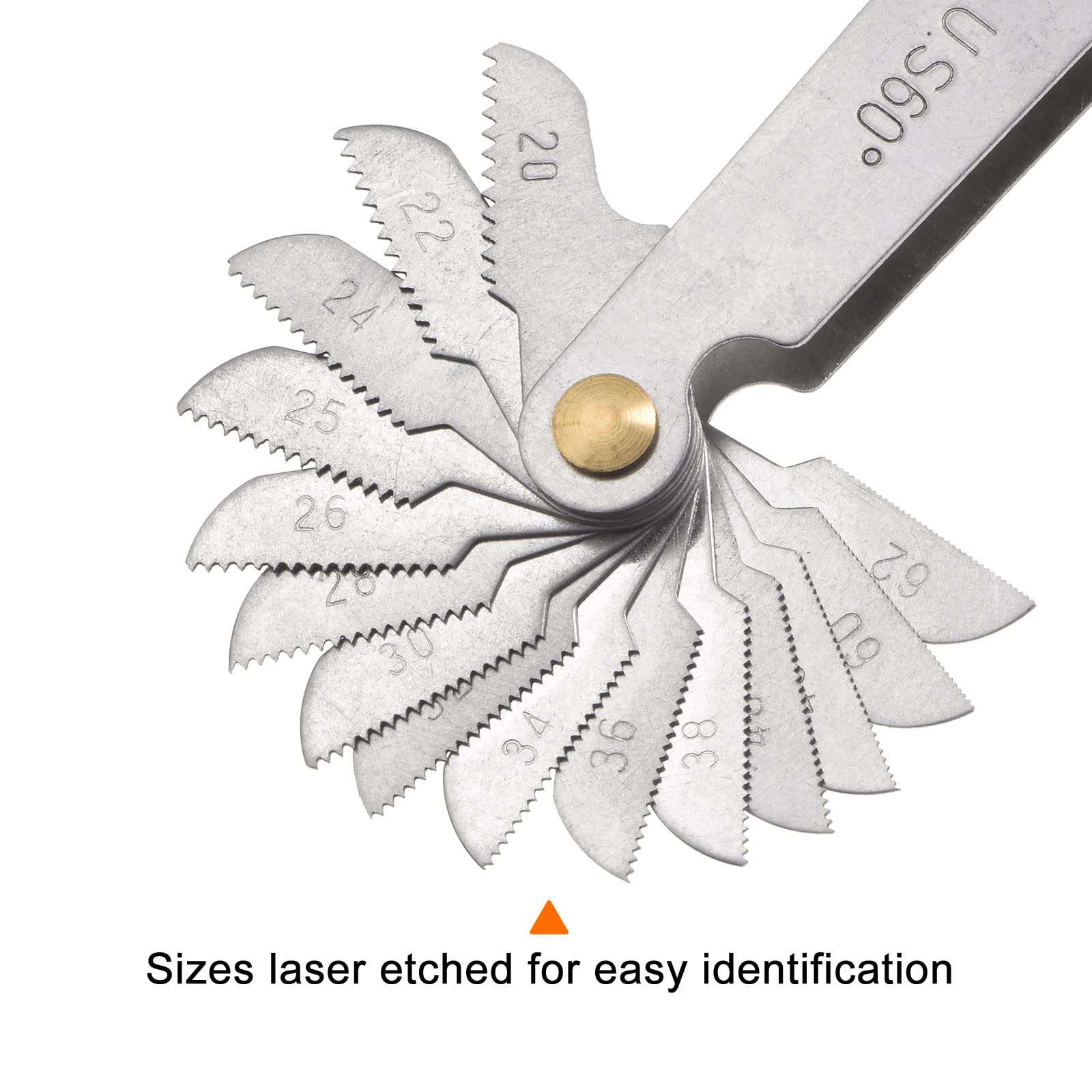 HARFINGTON America SAE Type 4-62 Screw Thread Pitch Gauge Tool Pitch Cutting Gauge Caliper Gauges Measuring Tool for Industrial Measurement 6