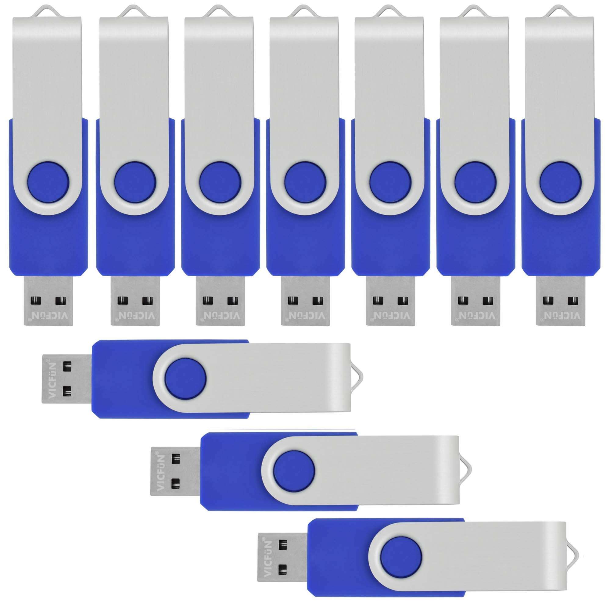 VICFUN 10 Pack 8GB USB Flash Drive Bulk 8GB USB Memory Stick 8GB USB Pen Drive USB 2.0, Blue 1