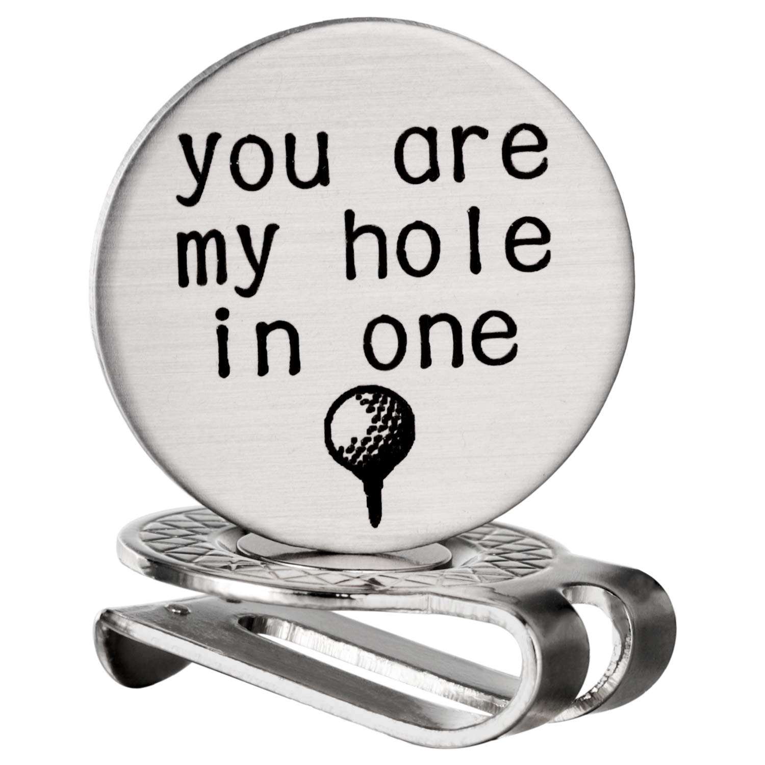FAINOL You are My Hole in One Golf Ball Marker - Golf Accessories for Amateurs and Professionals - Magnetic Golf Clip - Magnetic Golf Ball Marker with Hat Clip for Boyfriend, Husband 1