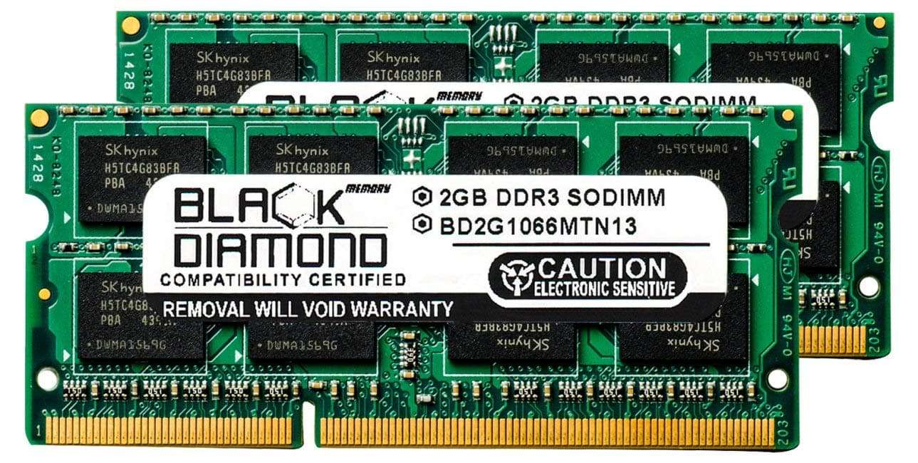 4GB 2X2GB RAM Memory for Compaq Presario All-in-One CQ1-2010AN Black Diamond Memory Module DDR3 SO-DIMM 204pin PC3-8500 1066MHz Upgrade 1