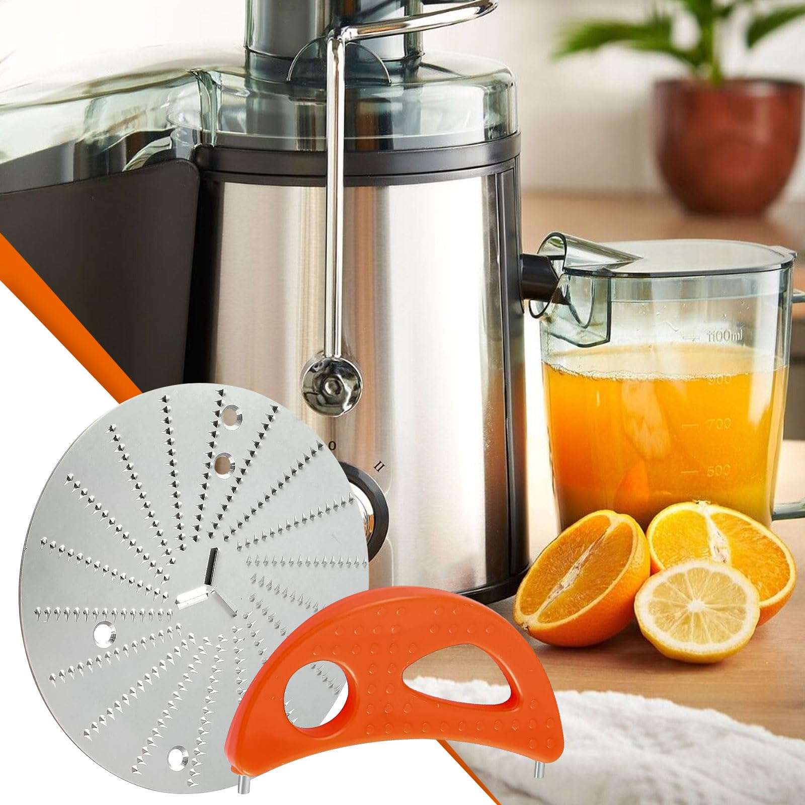 3 Set Crescent Tool with NC Replacement Blade for Strainer Juicer Replacement Parts Power Juicer Compatible with Jack La-lanne Attached Mounting Screws 6