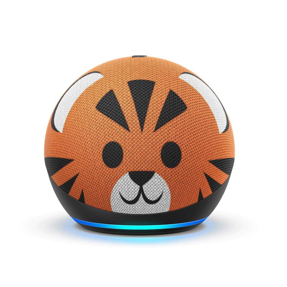 Echo Dot (4th Gen) Kids | Designed for kids, with parental controls | Tiger
