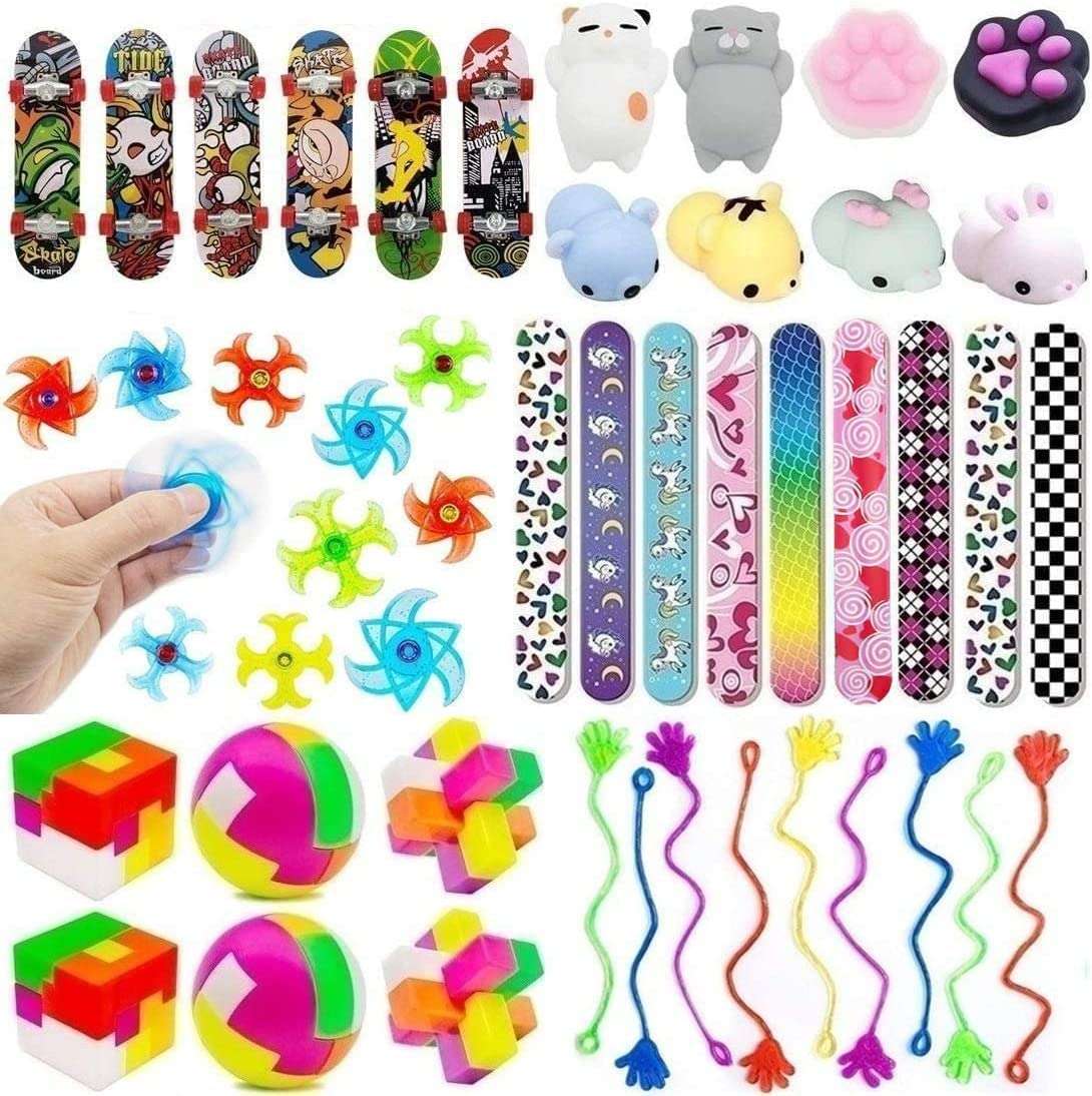 Fun Party Favor Toy Assortment 48 Pack, Party Favors for Kids, Bulk Toys, Birthday Party Toys, Carnival Prizes, Pinata Candy and Toys Filler, Treasure Box Prize, Goodie Bag Fillers, Classroom Rewards