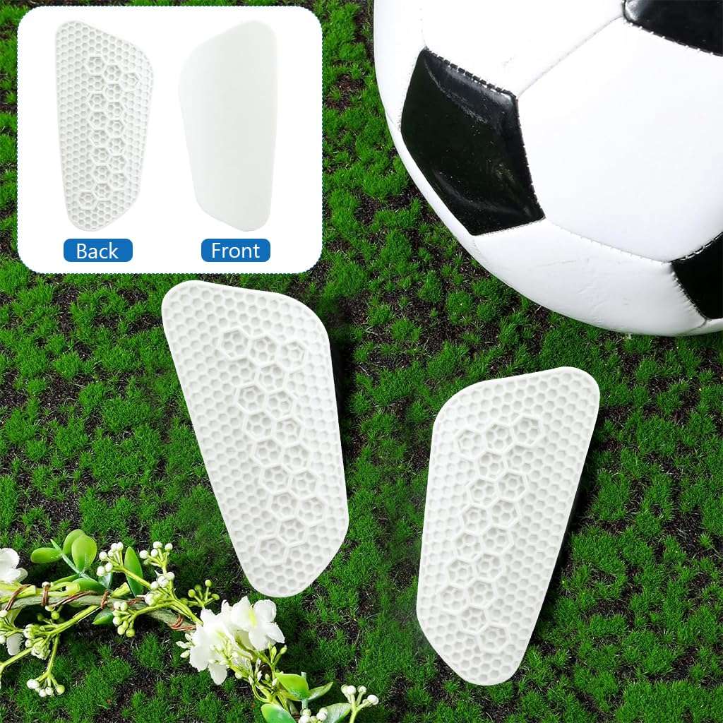 Proberos® 2Pcs Silicone Shin Guards Adults Teens Shin Guards Silicone Shin Guards Pads Anti-impact Honeycomb Construction Shin Guards Sport Shin Guards for Football, Rugby 4