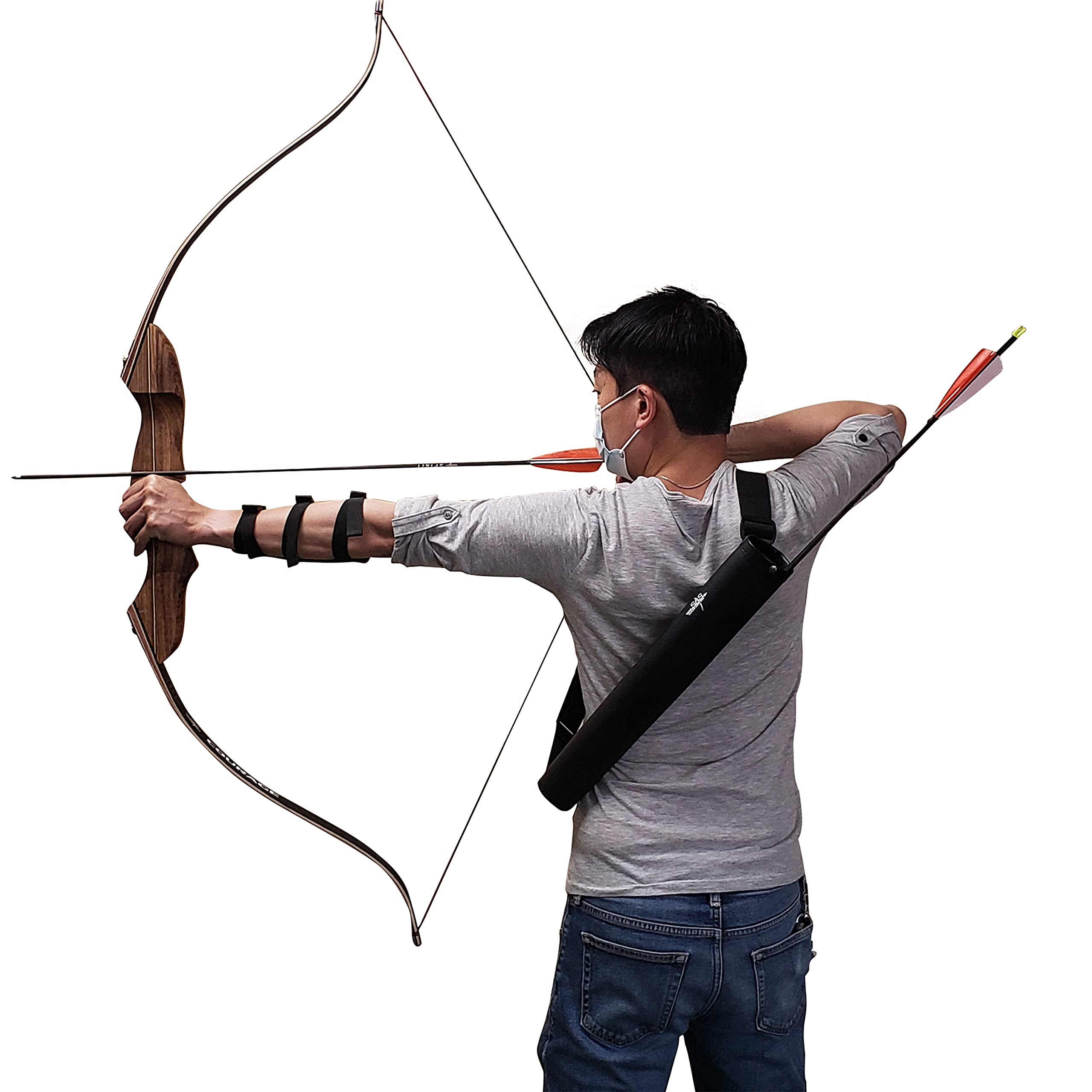 Southland Archery Supply SAS Leather Tube 17" Hip Quiver Arrow Holder with Belt Clip (Hip/Back Quiver 2-in-1) 6