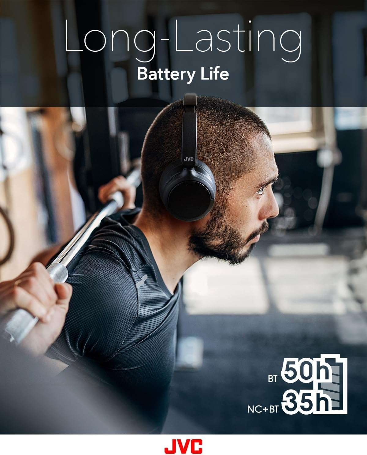 JVC Over Ear Wireless Active Noise Cancelling Headphones - Bluetooth 5.3 - Ambient Mode, 3 Audio Modes, Soft Comfort Pads, 35 Hr Battery, Foldable & Lightweight – Mic- Travel & All-Day Wear - HA-S75N 6