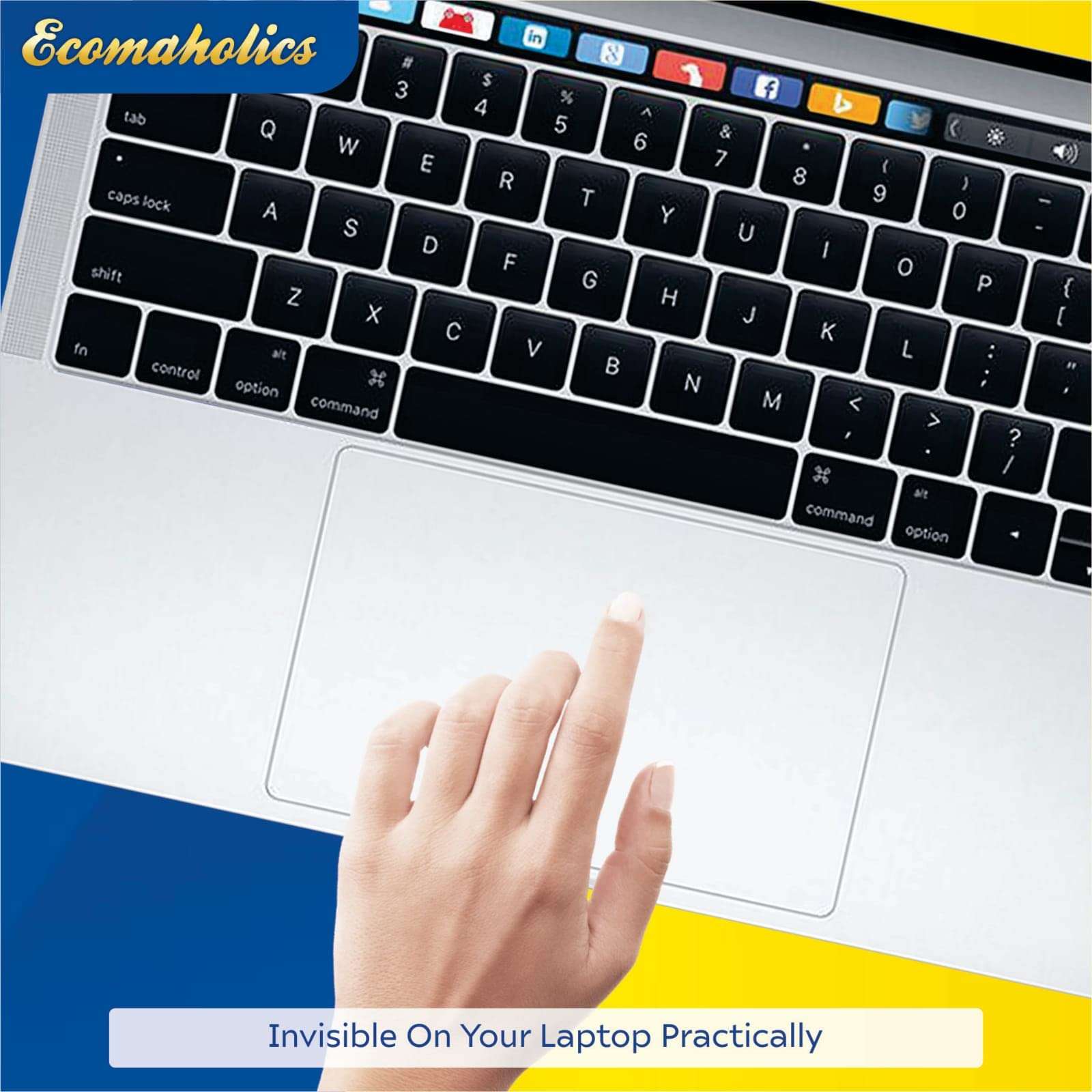 Ecomaholics ® 2 Pack Trackpad Touch Pad Protector Cover Skin for Acer Aspire R 13 (R7-372) 13.3 inch 2-in-1 Laptop Matte Finish Anti Fingerprint/Scratch Laptop Skin Accessories, Transparent 6