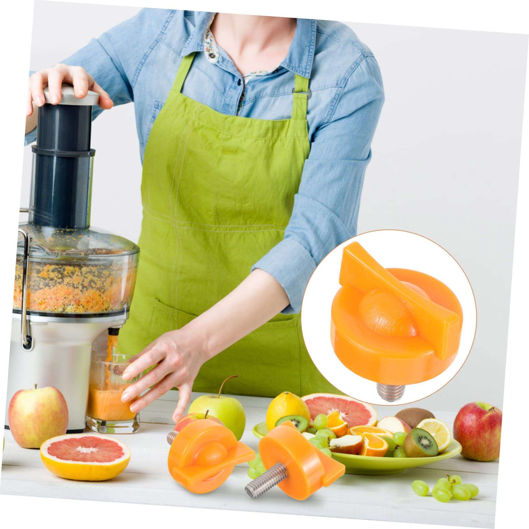 LIFKOME 4pcs Juicer Accessories Orange Juice Squeezer Replacements for Electric Orange Juicer Electric Juicer Parts Peeler Screw Replacement Juicing Accessories Plastic 4