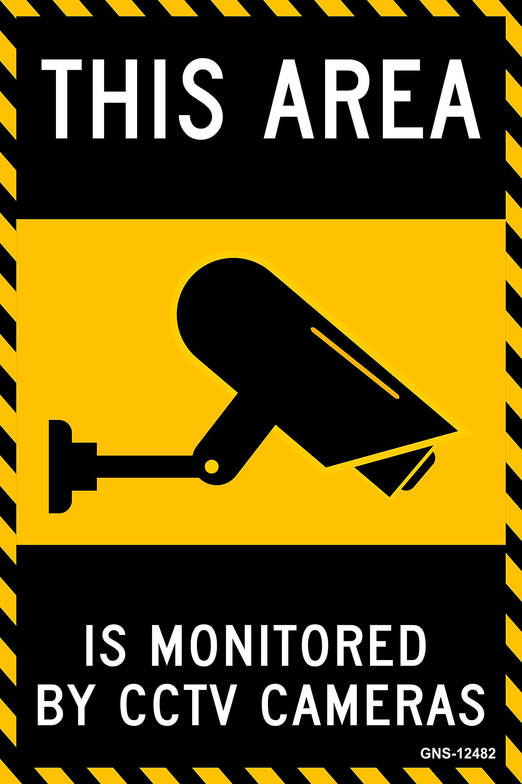 Aditya Sign® This Area is Monitoring By CCTV Cameras Sign Board for Office, Home, Industry, Public Places, Hospital GNS-12482 (1 Qty)