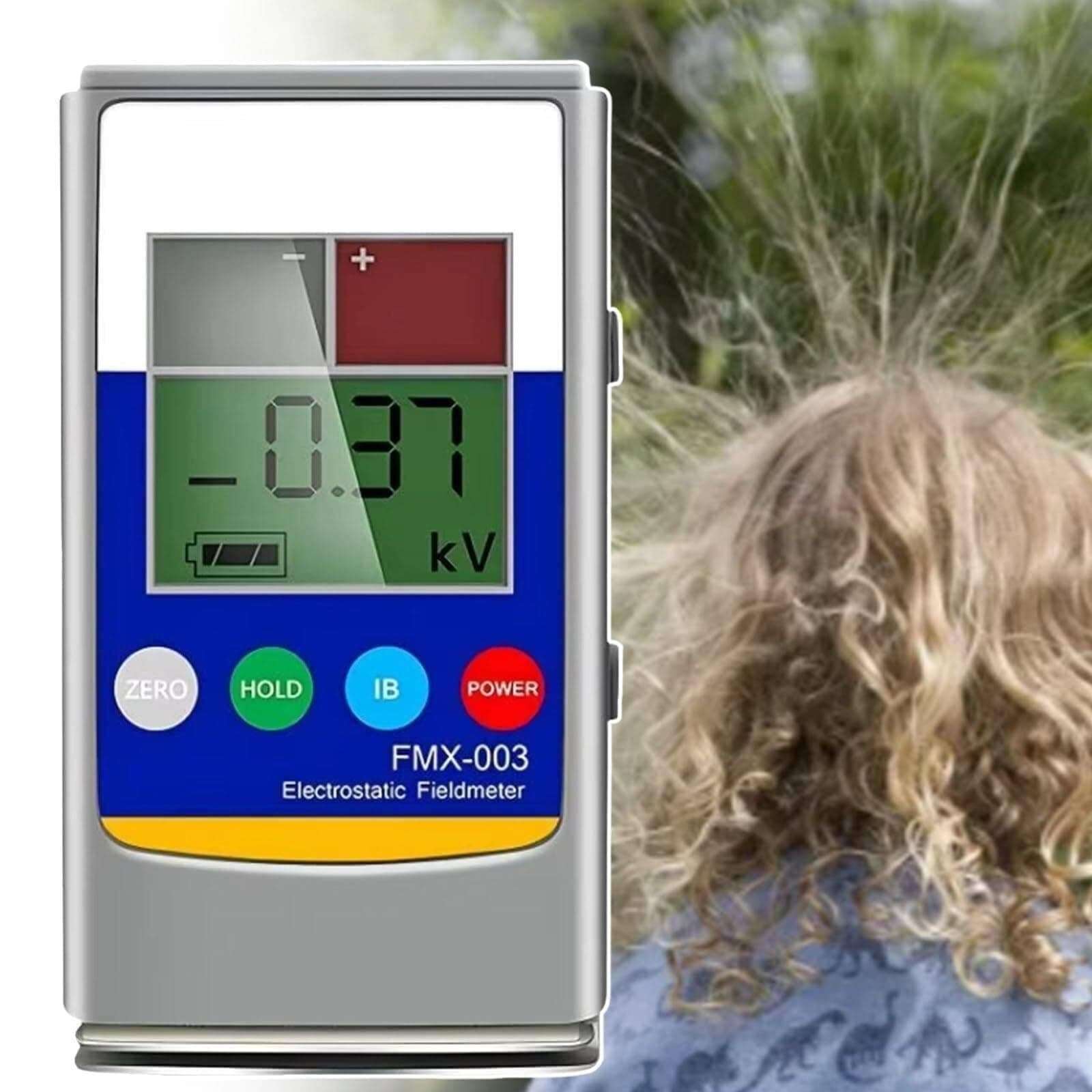 DJCDDM Portable Ion Balance Tester Handheld Digital Electrostatic Field Meter Tester， for Fiber Yarn Fabric Carpet Board Paper Rubber 1