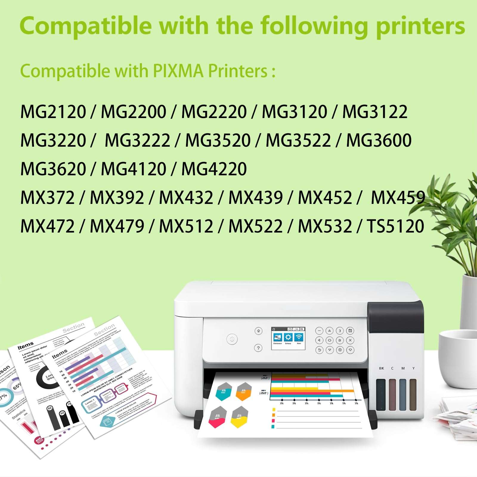 greencycle Re-Manufactured PG-240XL 240 XL Ink Cartridge Compatible for Canon PIXMA MG3620 MG4220 MG3220 MG2220 MX392 MX432 MX472 MX512 MG3522 MX522 MX532 Printer (Black, 2 Pack) 2