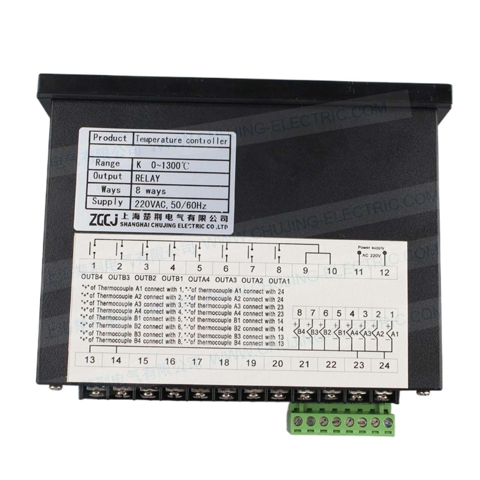 Multifuncion 8 Ways Temperature Controller Measure Multi Points 8 Channels Digital Thermostat Can Connect with 8 Sensors 4