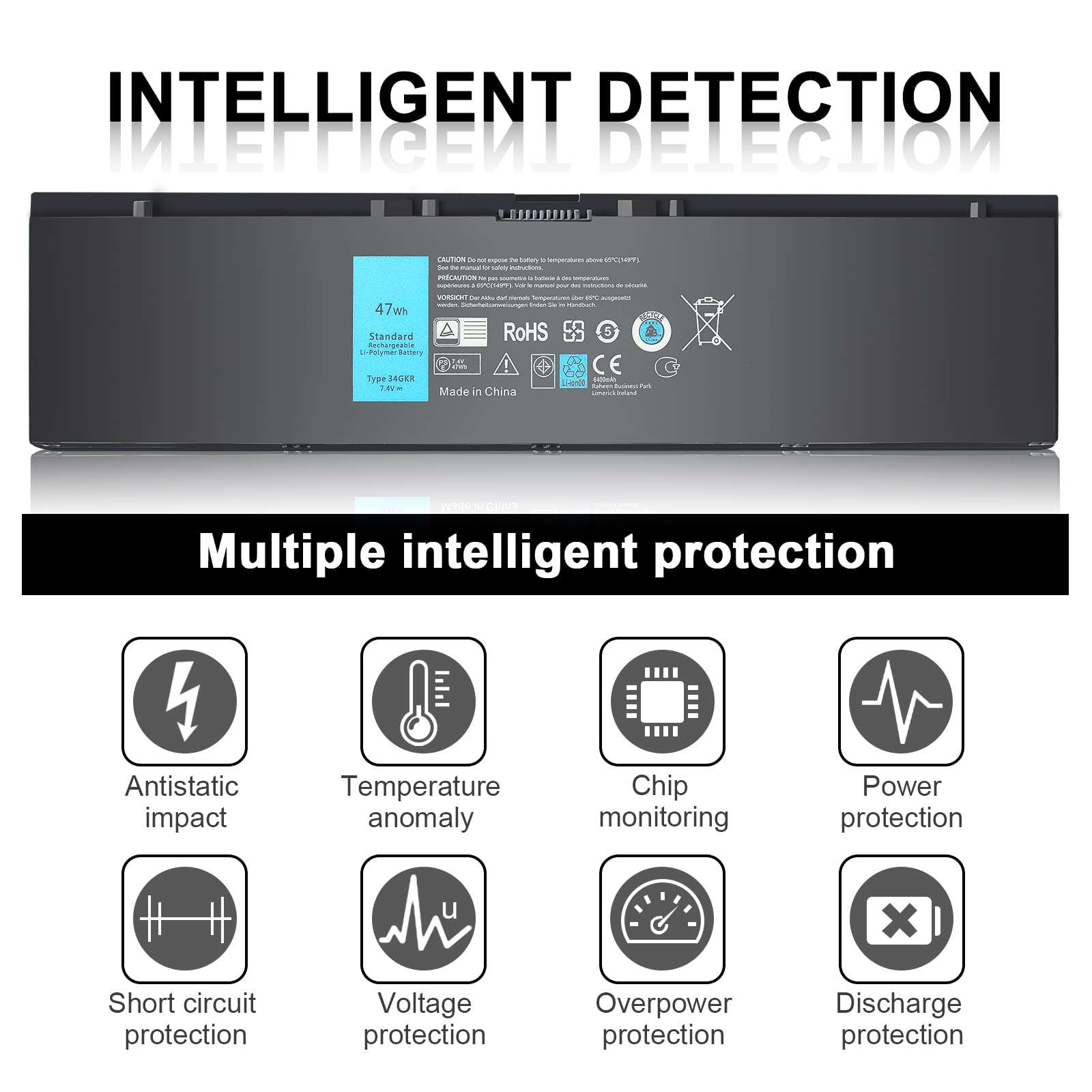 IEFUU New Replacement Laptop Battery for Dell Latitude E7440 E7450 E7420 Battery fit 451-BBFV 3RNFD G0G2M PFXCR T19VW 34GKR 0909H5 0G95J5 E225846 Notebook Battery 4